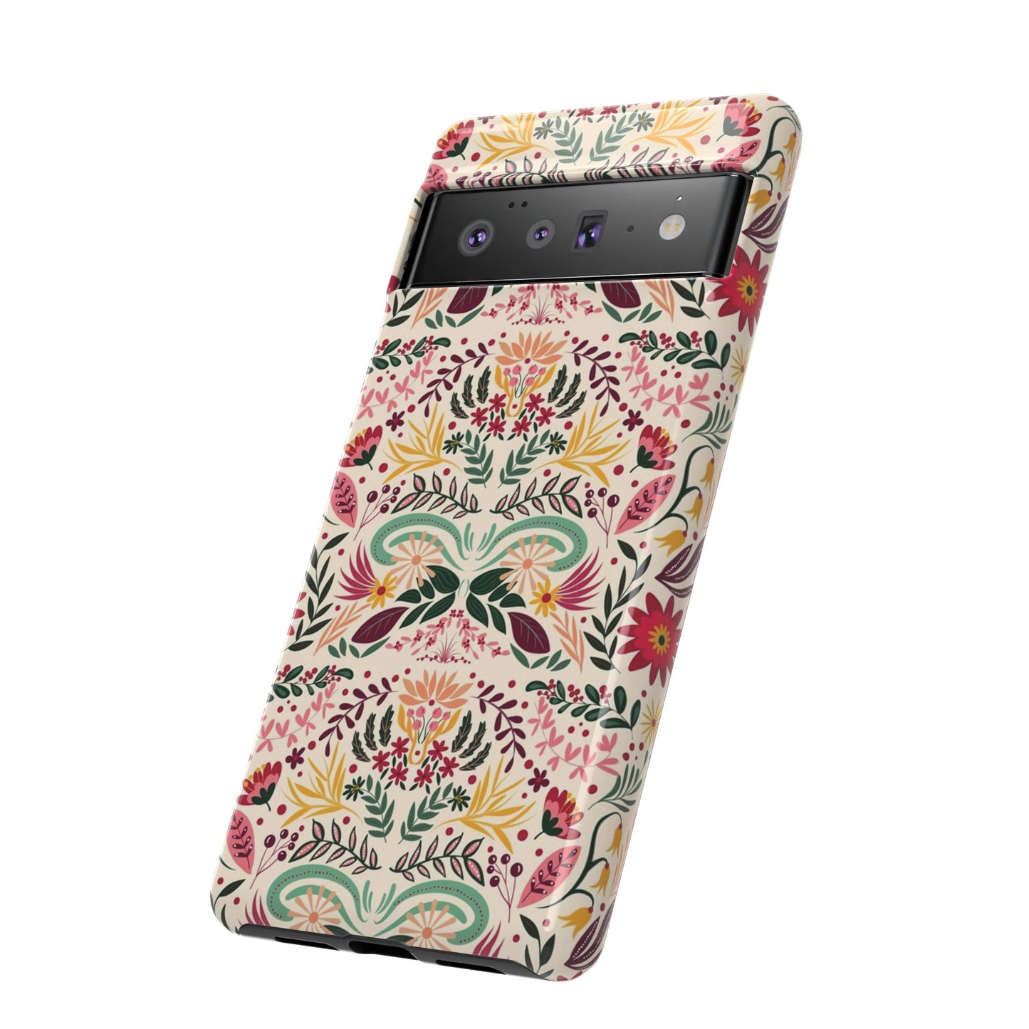 Bright Floral Wallpaper Phone Case | iPhone 15 Plus/ Pro, 14, 13, 12| Google Pixel 7, Pro, 5| Samsung Galaxy S23 All Major Phone Models