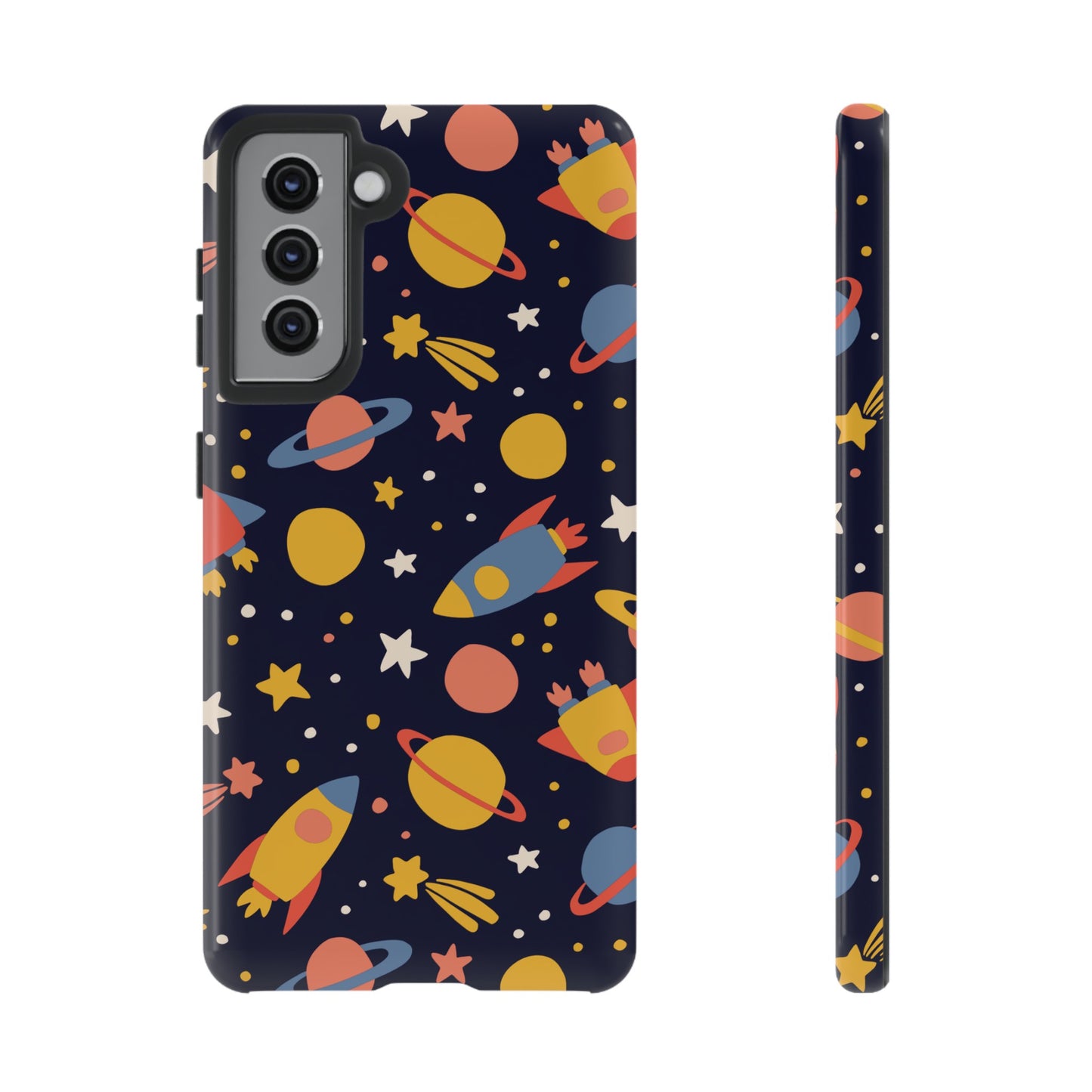 Cartoon Space Wallpaper Phone Case | iPhone 15 Plus/ Pro, 14, 13, 12| Google Pixel 7, Pro, 5| Samsung Galaxy S23 All Major Phone Models