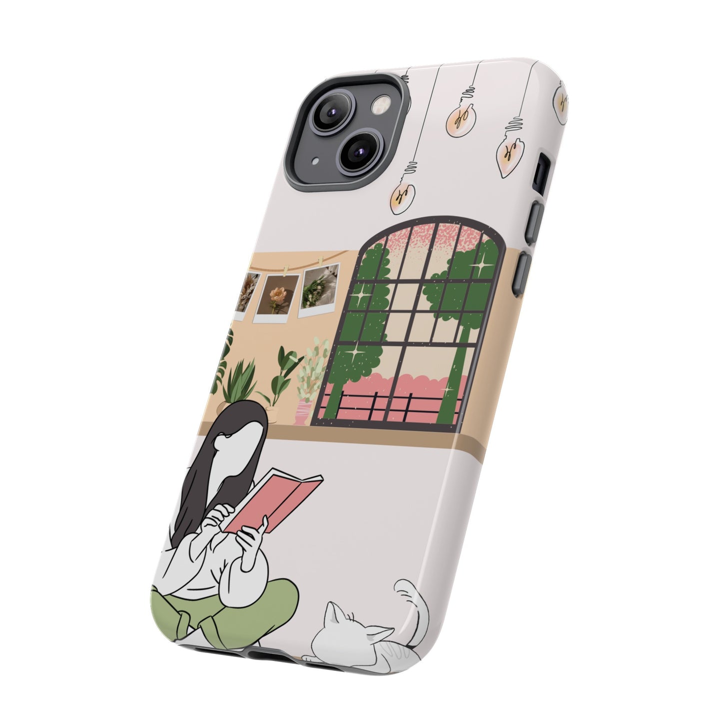 Girl and Cat Wallpaper Phone Case | iPhone 15 Plus/ Pro, 14, 13, 12| Google Pixel 7, Pro, 5| Samsung Galaxy S23 All Major Phone Models