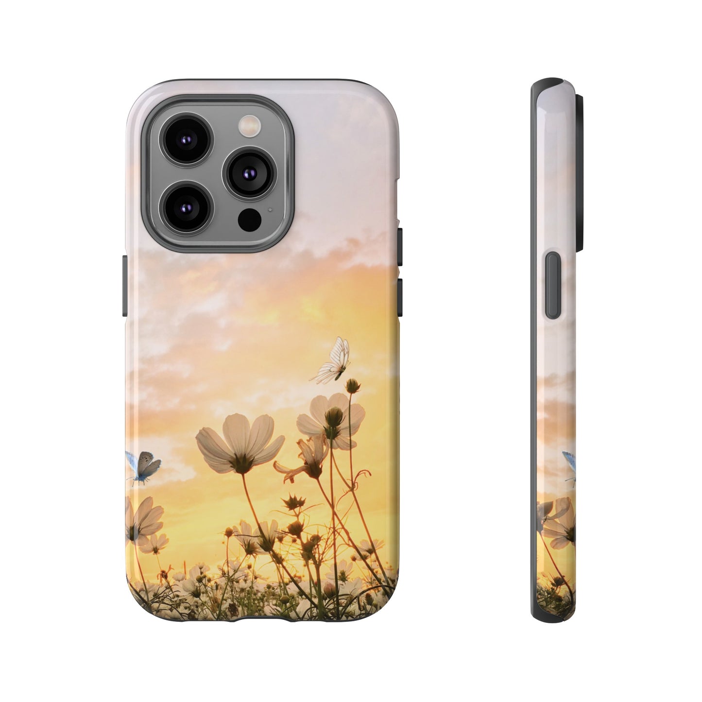 Flowers At Sunset Wallpaper Phone Case | iPhone 15 Plus/ Pro, 14, 13, 12| Google Pixel 7, Pro, 5| Samsung Galaxy S23 All Major Phone Models