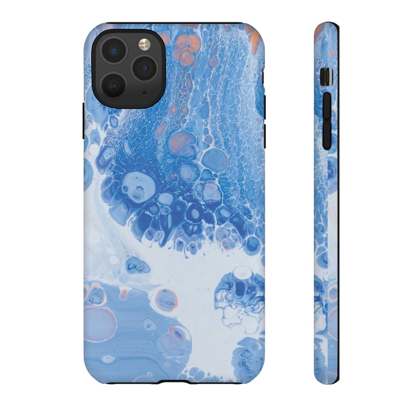 Blue and White Resin Inspired Phone Case |iPhone 15 Plus/ Pro, 14, 13, 12| Google Pixel 7, Pro, 5| Samsung Galaxy S23 All Major Phone Models