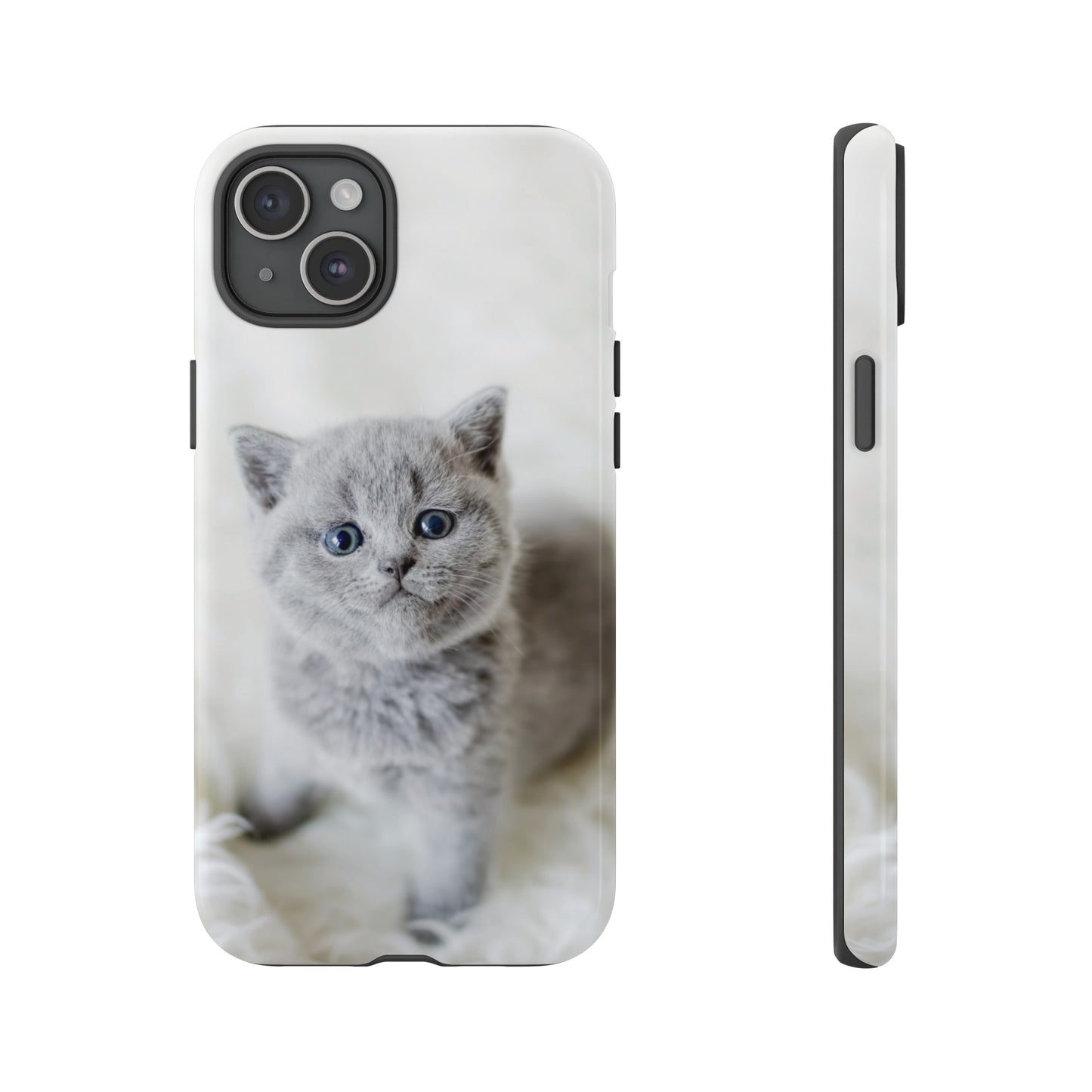 Grey Kitten Wallpaper Phone Case | iPhone 15 Plus/ Pro, 14, 13, 12| Google Pixel 7, Pro, 5| Samsung Galaxy S23 All Major Phone Models