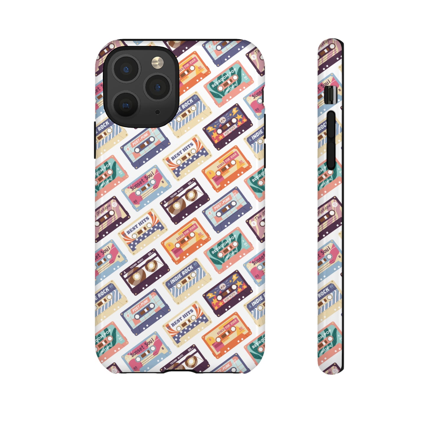 Retro Cassettes Phone Case | iPhone 15 Plus/ Pro, 14, 13, 12| Google Pixel 7, Pro, 5| Samsung Galaxy S23 All Major Phone Models