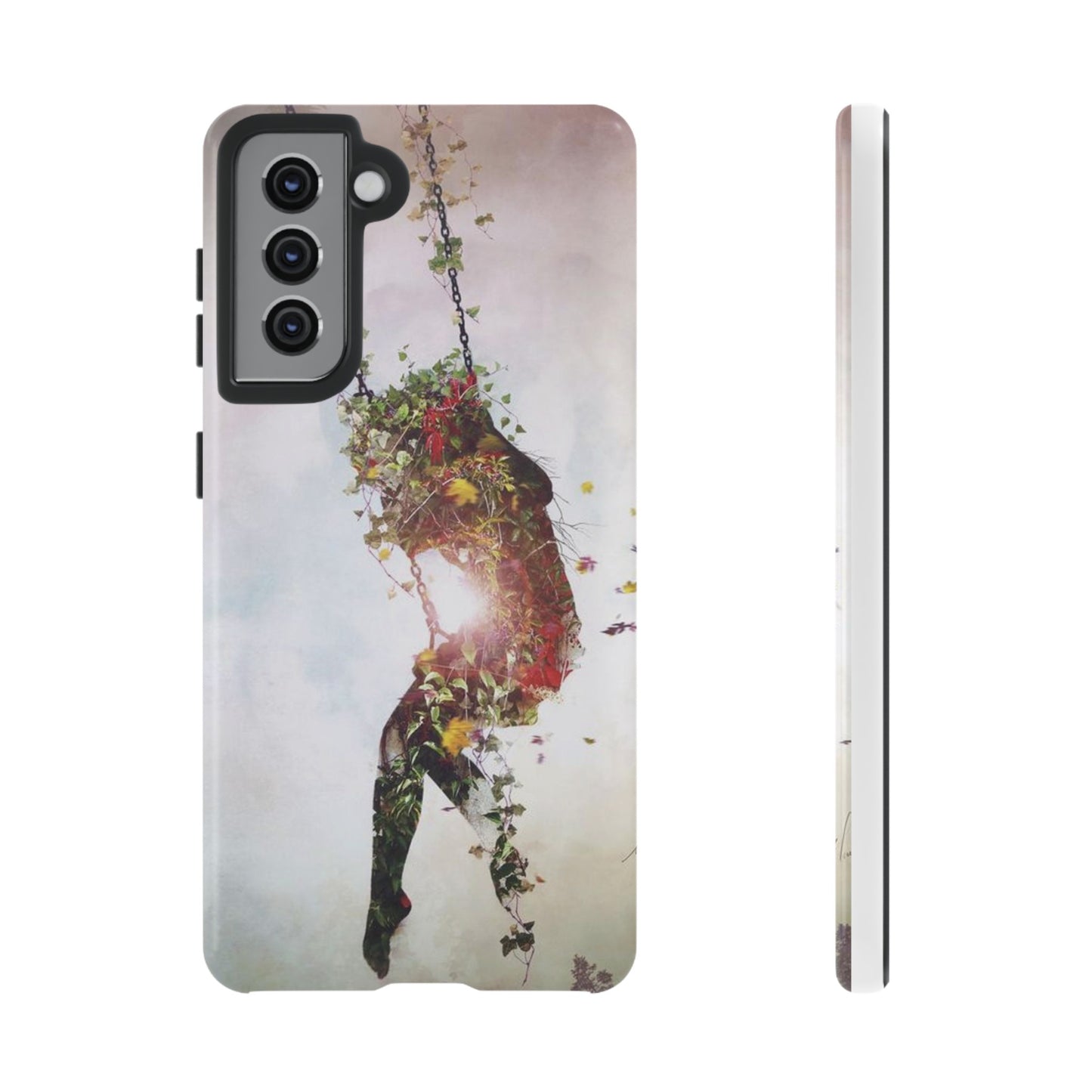 Flower Swing Girl Wallpaper Phone Case | iPhone 15 Plus/ Pro, 14, 13, 12| Google Pixel 7, Pro, 5| Samsung Galaxy S23 All Major Phone Models