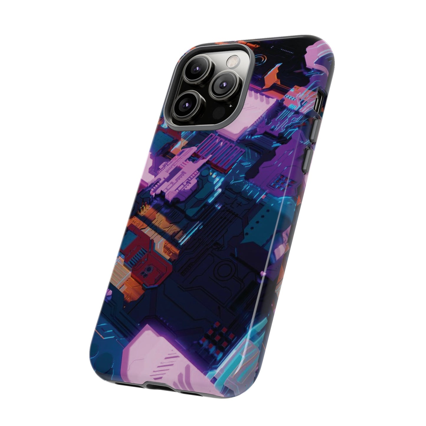 Purple Circuit Board Wallpaper Phone Case | iPhone 15 Plus/ Pro, 14, 13, 12| Google Pixel 7, Pro, 5| Samsung Galaxy S23 All Major Phone Models