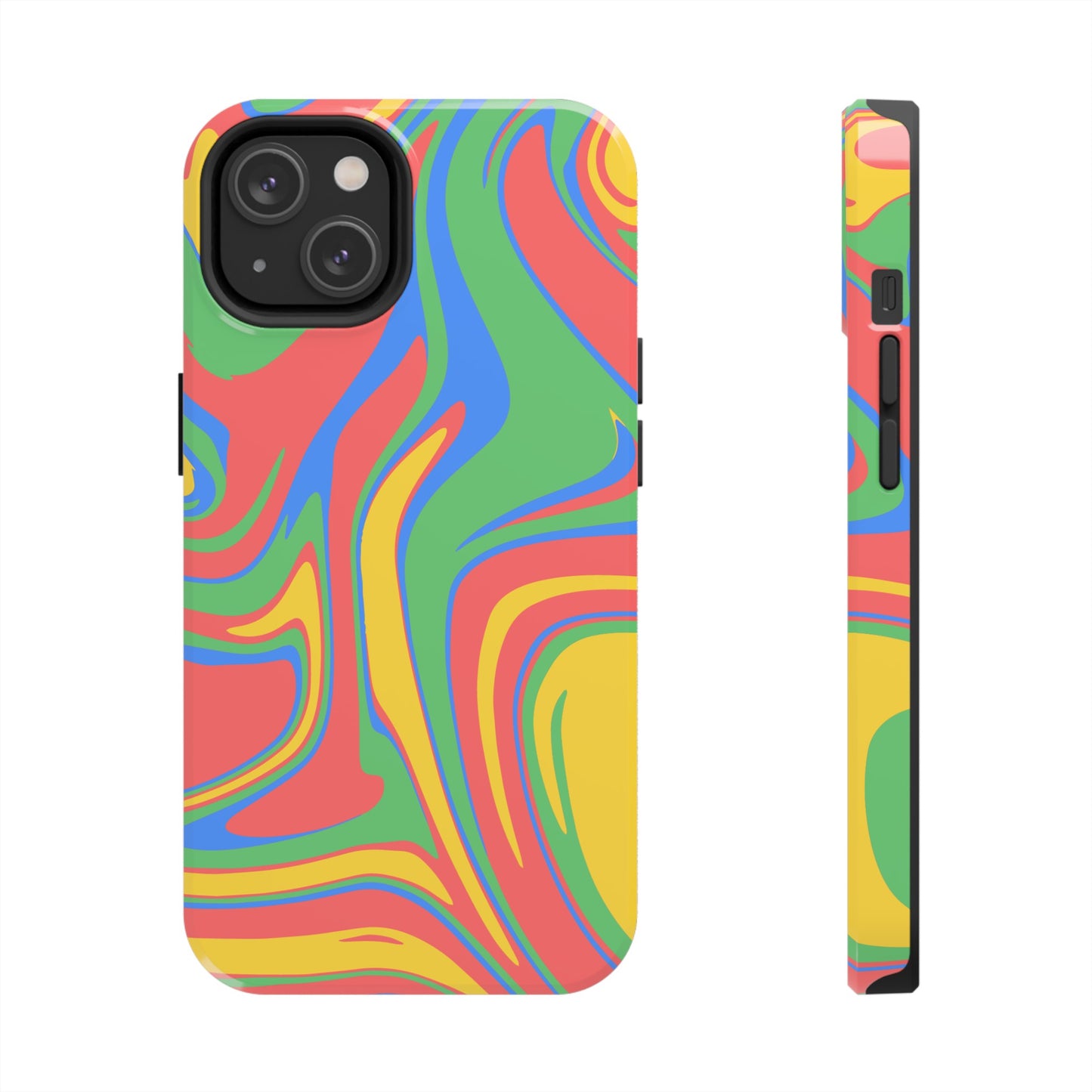 Colourful Marble Phone Case | iPhone 15 Plus/ Pro, 14, 13, 12|