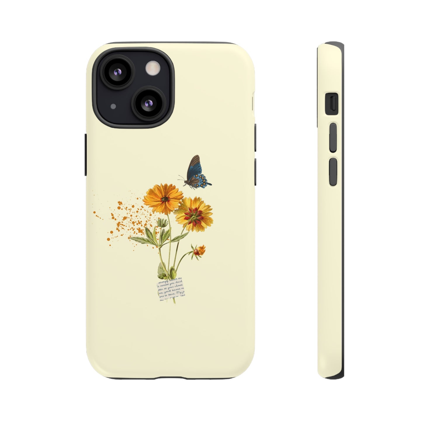 Butterfly Sunflowers Phone Case | iPhone 15 Plus/ Pro, 14, 13, 12| Google Pixel 7, Pro, 5| Samsung Galaxy S23 All Major Phone Models