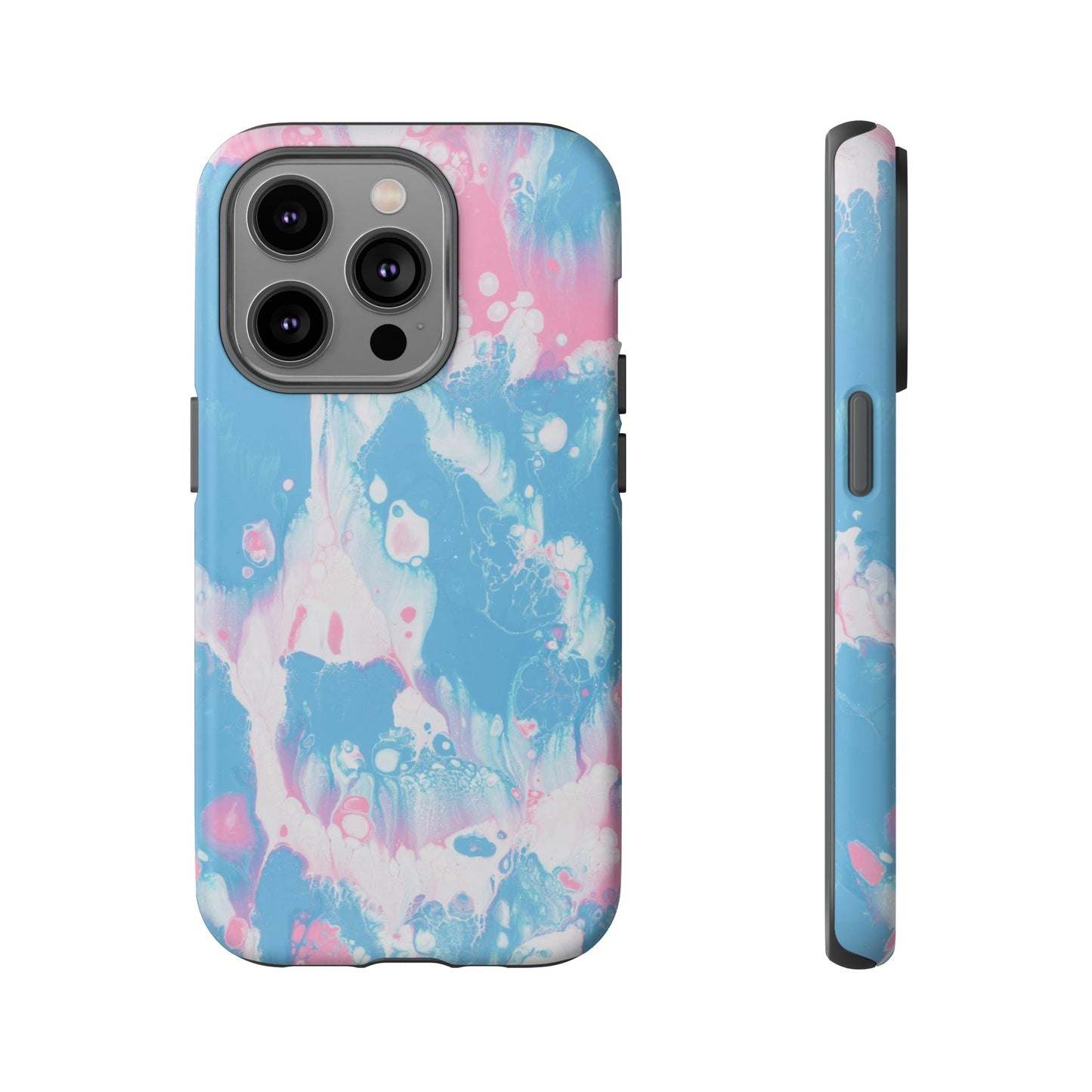 Baby Pink & Blue Resin Inspired Phone Case |iPhone 15 Plus/ Pro, 14, 13, 12|Google Pixel 7, Pro, 5|Samsung Galaxy S23 All Major Phone Models