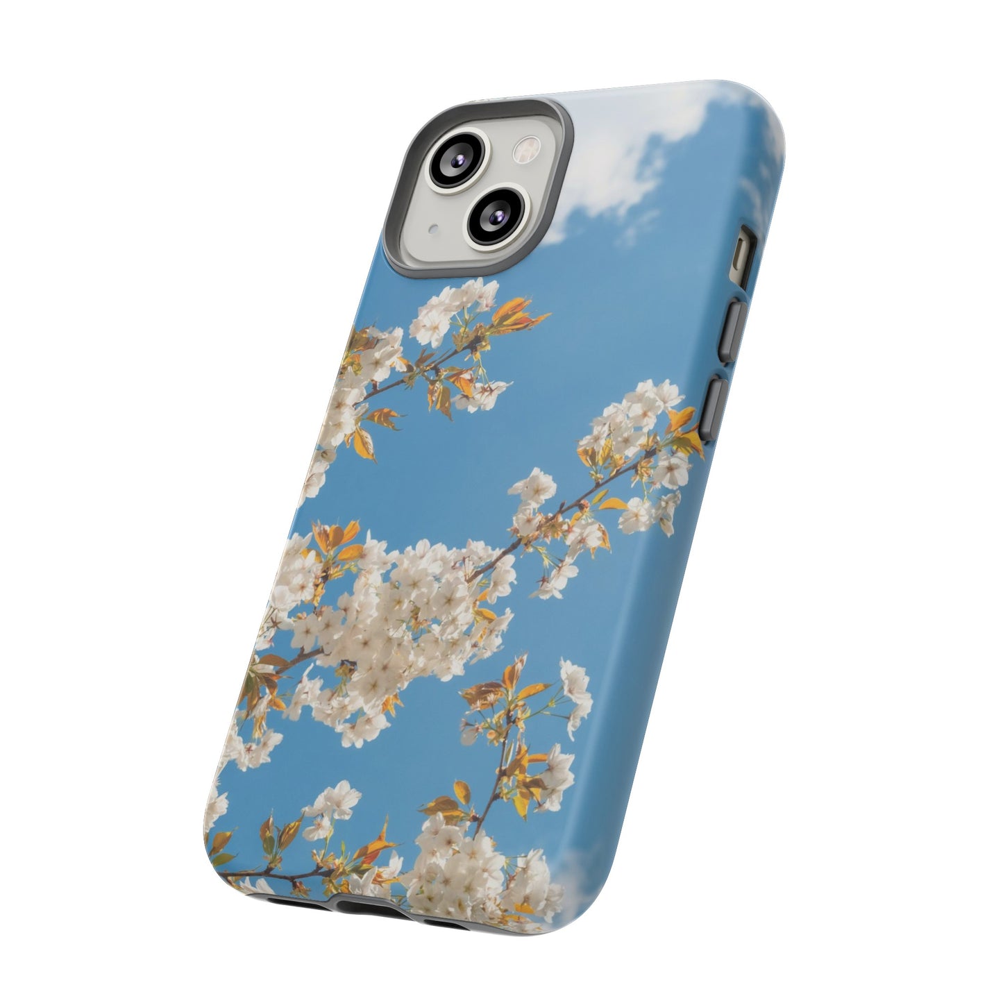 White Blossom Wallpaper Phone Case | iPhone 15 Plus/ Pro, 14, 13, 12| Google Pixel 7, Pro, 5| Samsung Galaxy S23 All Major Phone Models