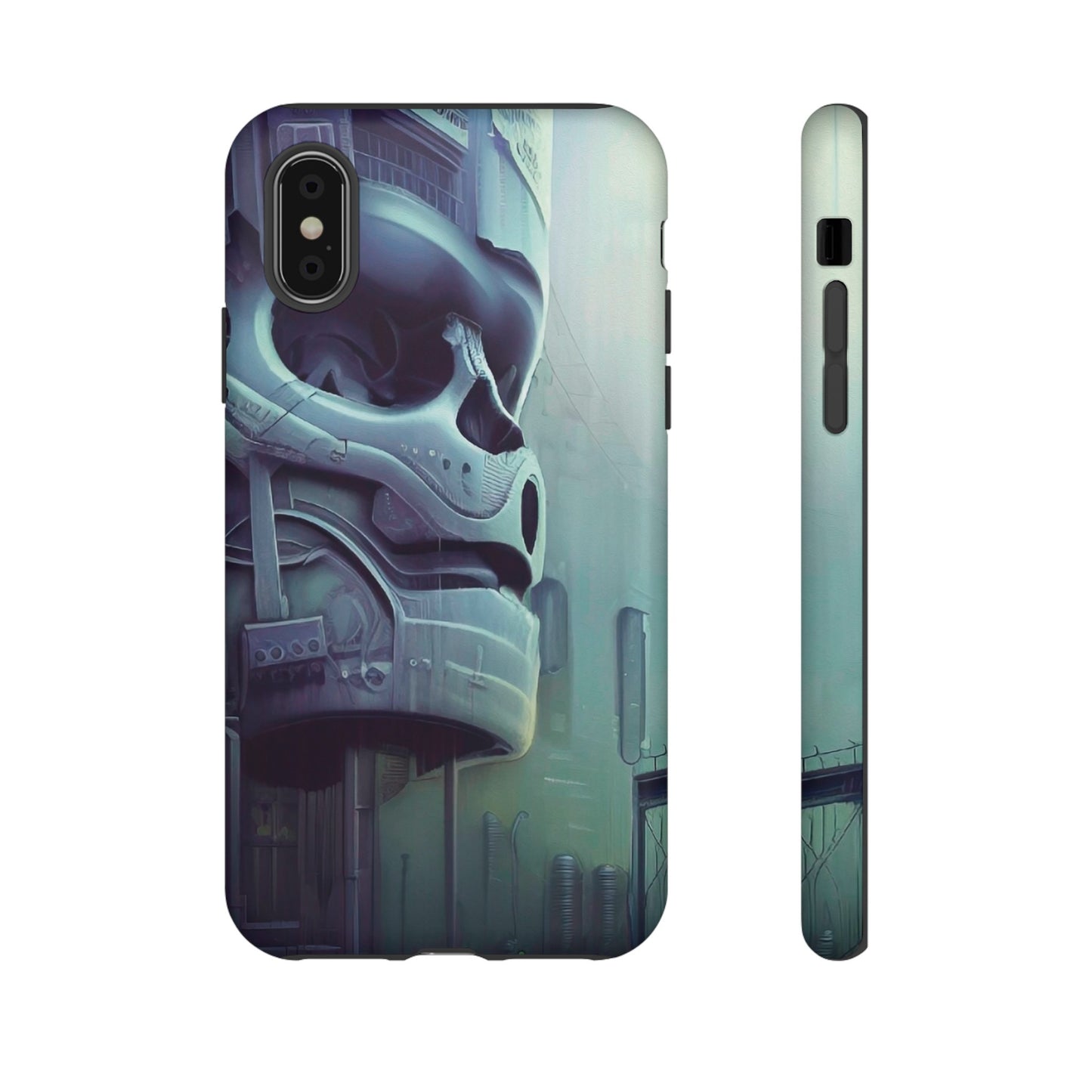 Sci-Fi Skull Wallpaper Phone Case | iPhone 15 Plus/ Pro, 14, 13, 12| Google Pixel 7, Pro, 5| Samsung Galaxy S23 All Major Phone Models