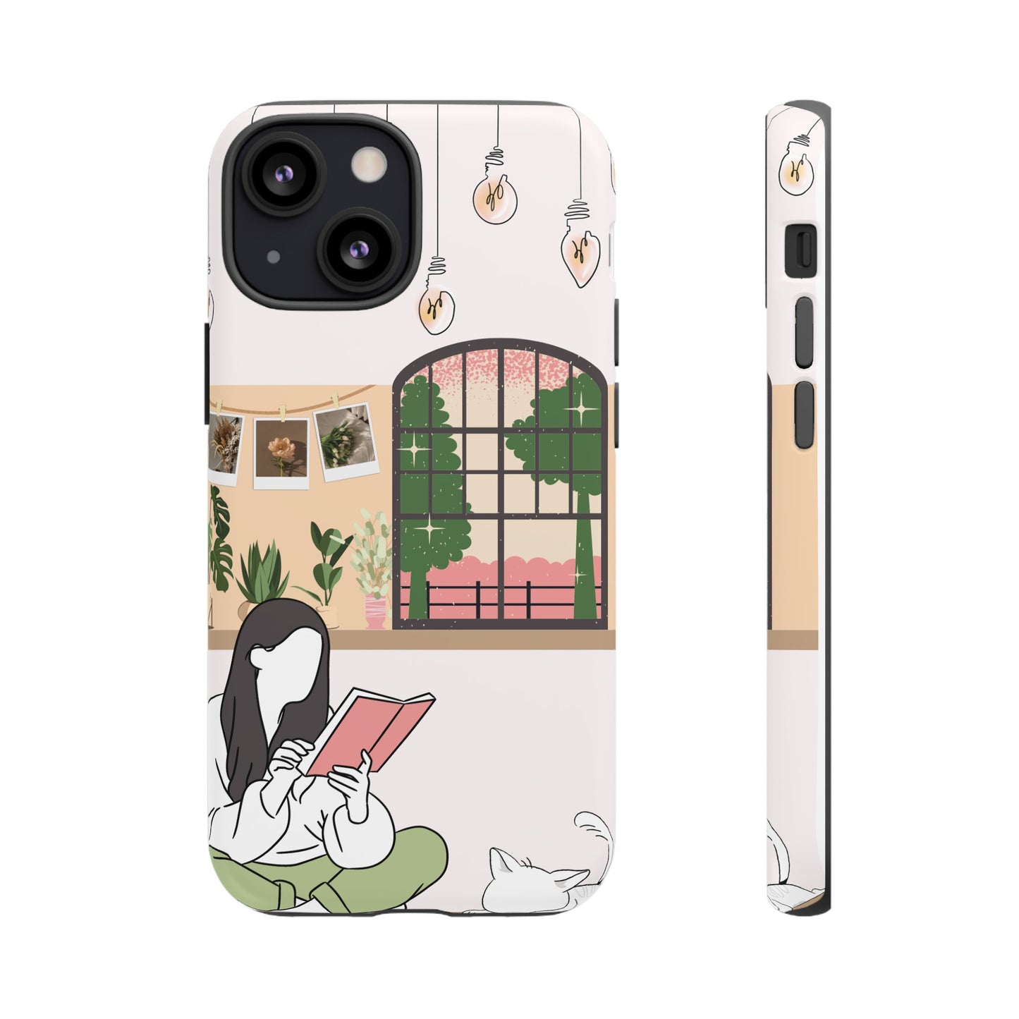 Girl and Cat Wallpaper Phone Case | iPhone 15 Plus/ Pro, 14, 13, 12| Google Pixel 7, Pro, 5| Samsung Galaxy S23 All Major Phone Models