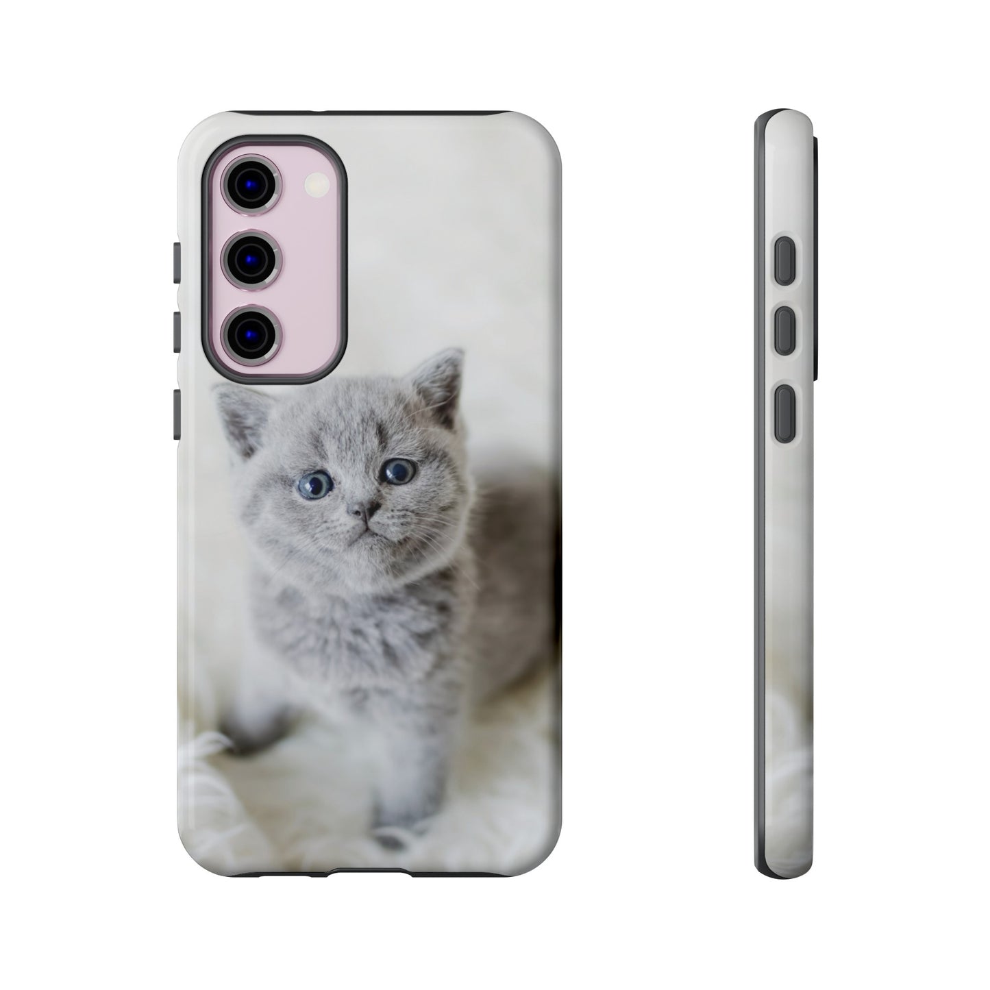 Grey Kitten Wallpaper Phone Case | iPhone 15 Plus/ Pro, 14, 13, 12| Google Pixel 7, Pro, 5| Samsung Galaxy S23 All Major Phone Models