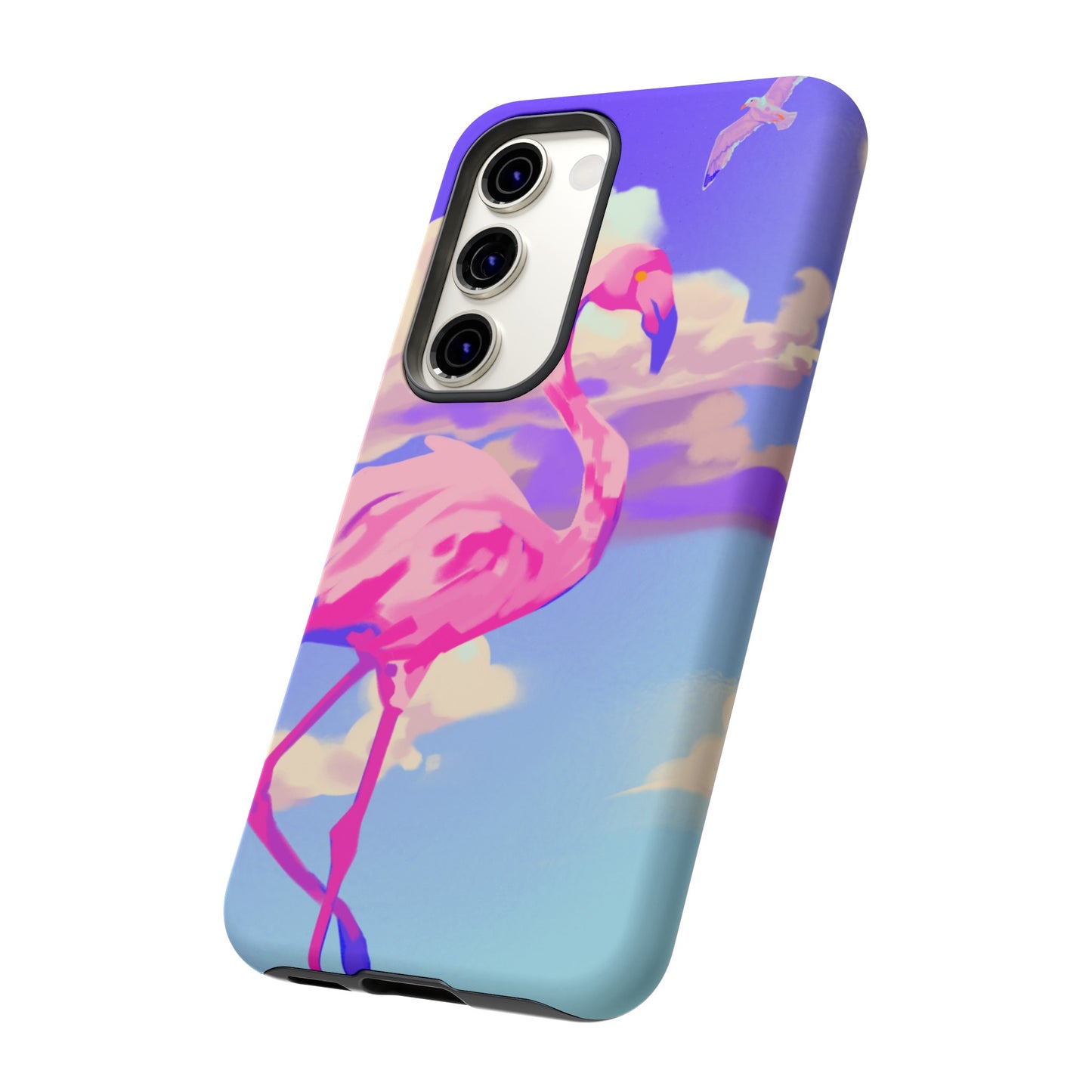 Flamingo In The Clouds Phone Case | iPhone 15 Plus/ Pro, 14, 13, 12| Google Pixel 7, Pro, 5| Samsung Galaxy S23 All Major Phone Models