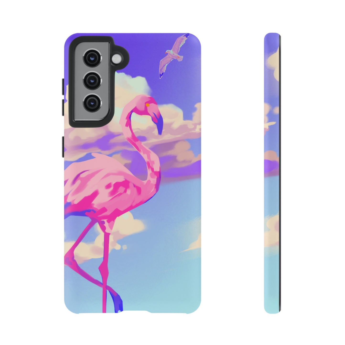 Flamingo In The Clouds Phone Case | iPhone 15 Plus/ Pro, 14, 13, 12| Google Pixel 7, Pro, 5| Samsung Galaxy S23 All Major Phone Models