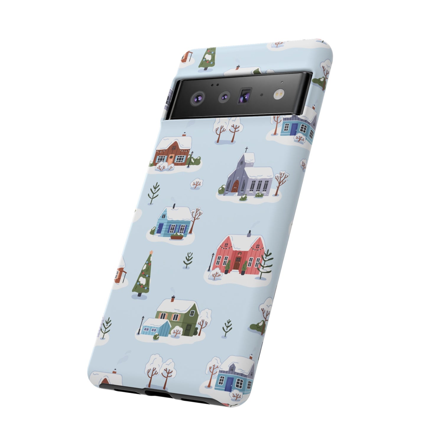 Snowy Merry Christmas Wallpaper Phone Case | iPhone 15 Plus/ Pro, 14, 13, 12| Google Pixel 7, Pro, 5| Samsung Galaxy S23 All Major Phone Models