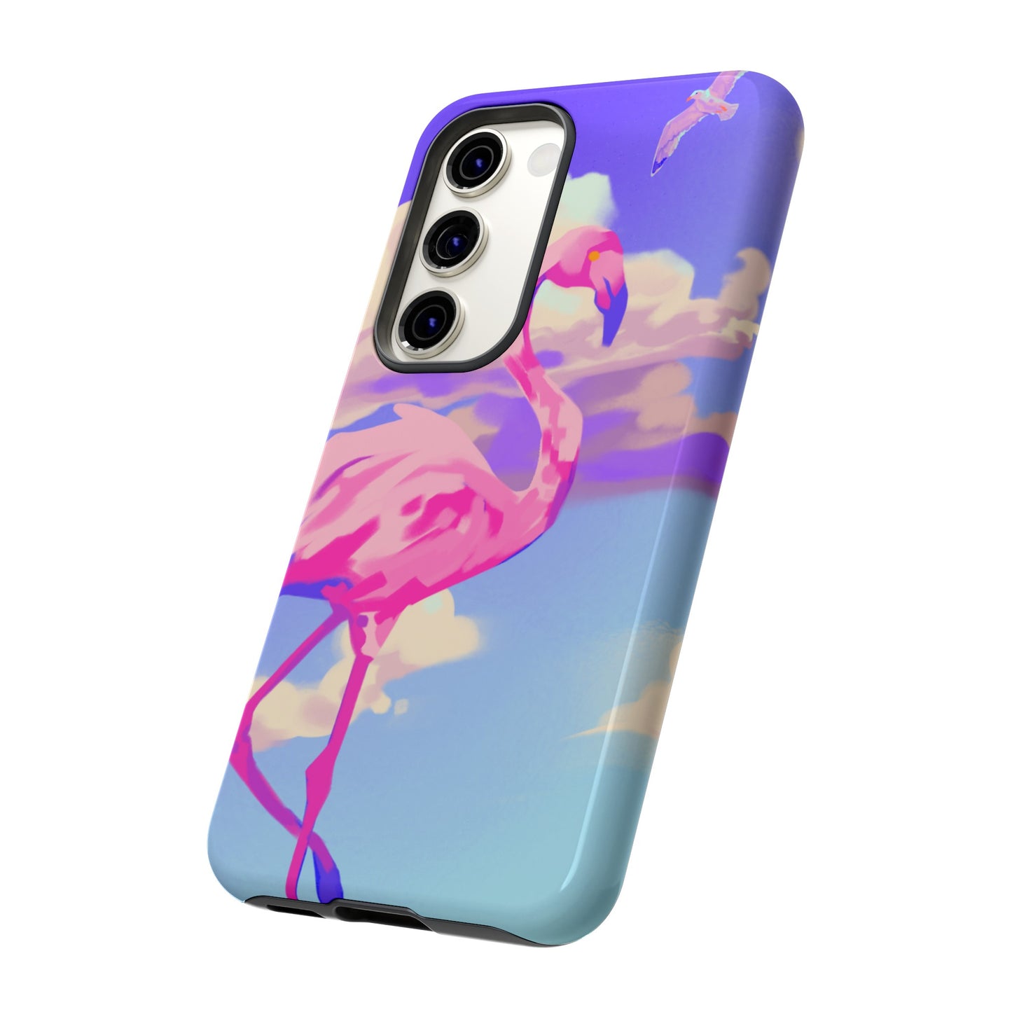 Flamingo In The Clouds Phone Case | iPhone 15 Plus/ Pro, 14, 13, 12| Google Pixel 7, Pro, 5| Samsung Galaxy S23 All Major Phone Models