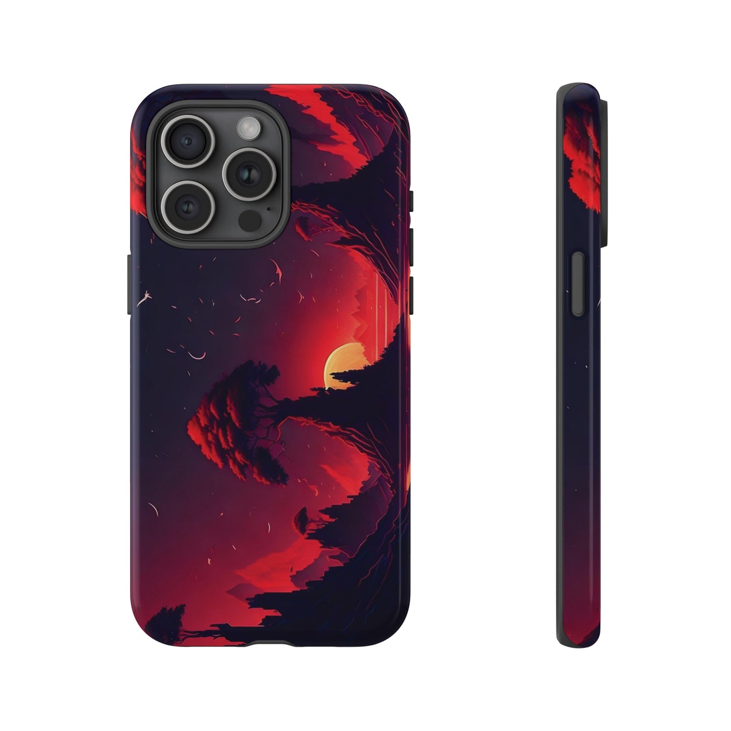 Red Sunset Wallpaper Phone Case | iPhone 15 Plus/ Pro, 14, 13, 12| Google Pixel 7, Pro, 5| Samsung Galaxy S23 All Major Phone Models