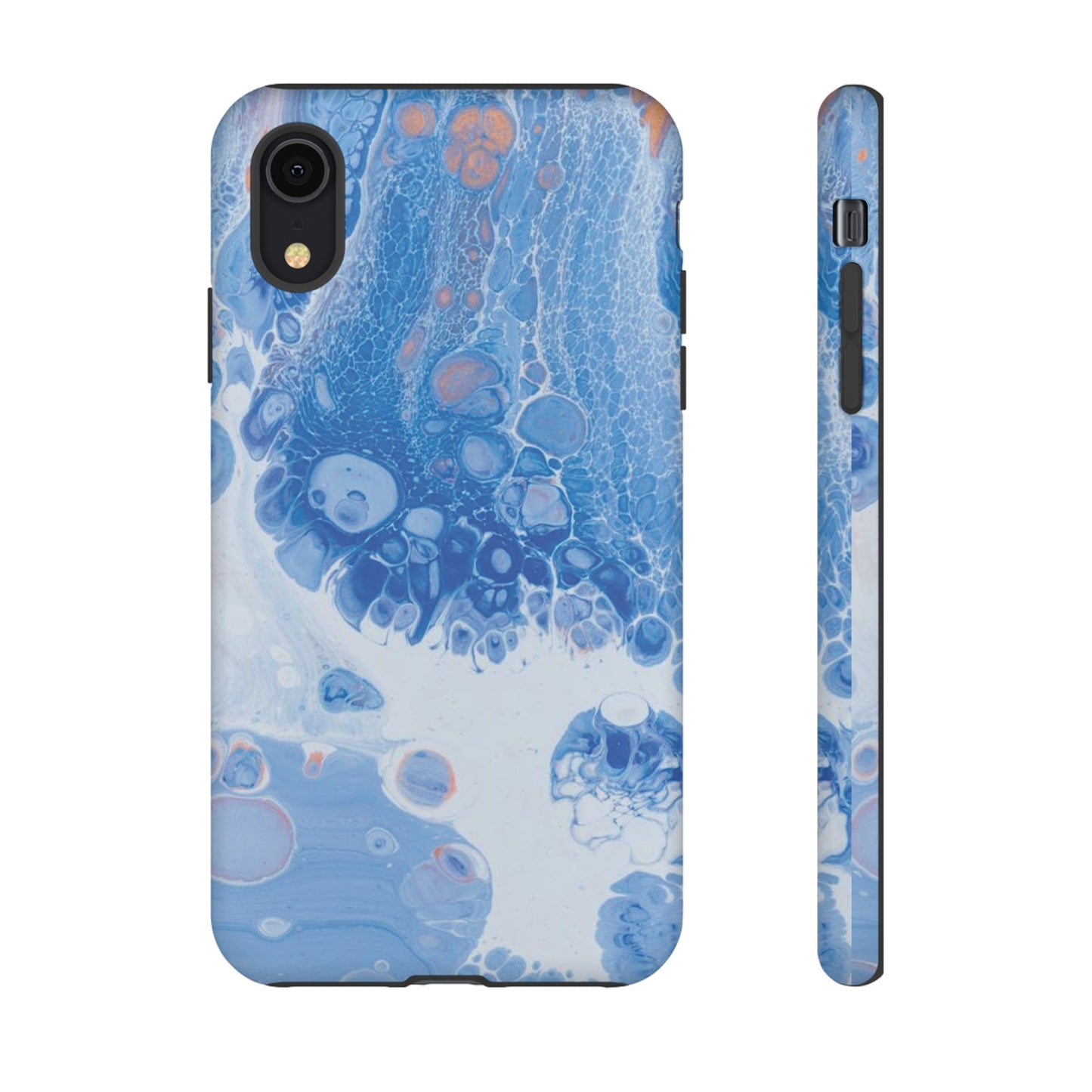 Blue and White Resin Inspired Phone Case |iPhone 15 Plus/ Pro, 14, 13, 12| Google Pixel 7, Pro, 5| Samsung Galaxy S23 All Major Phone Models