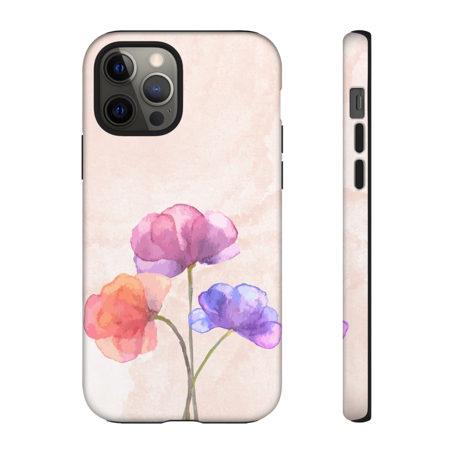 Three Flowers Wallpaper Phone Case | iPhone 15 Plus/ Pro, 14, 13, 12| Google Pixel 7, Pro, 5| Samsung Galaxy S23 All Major Phone Models