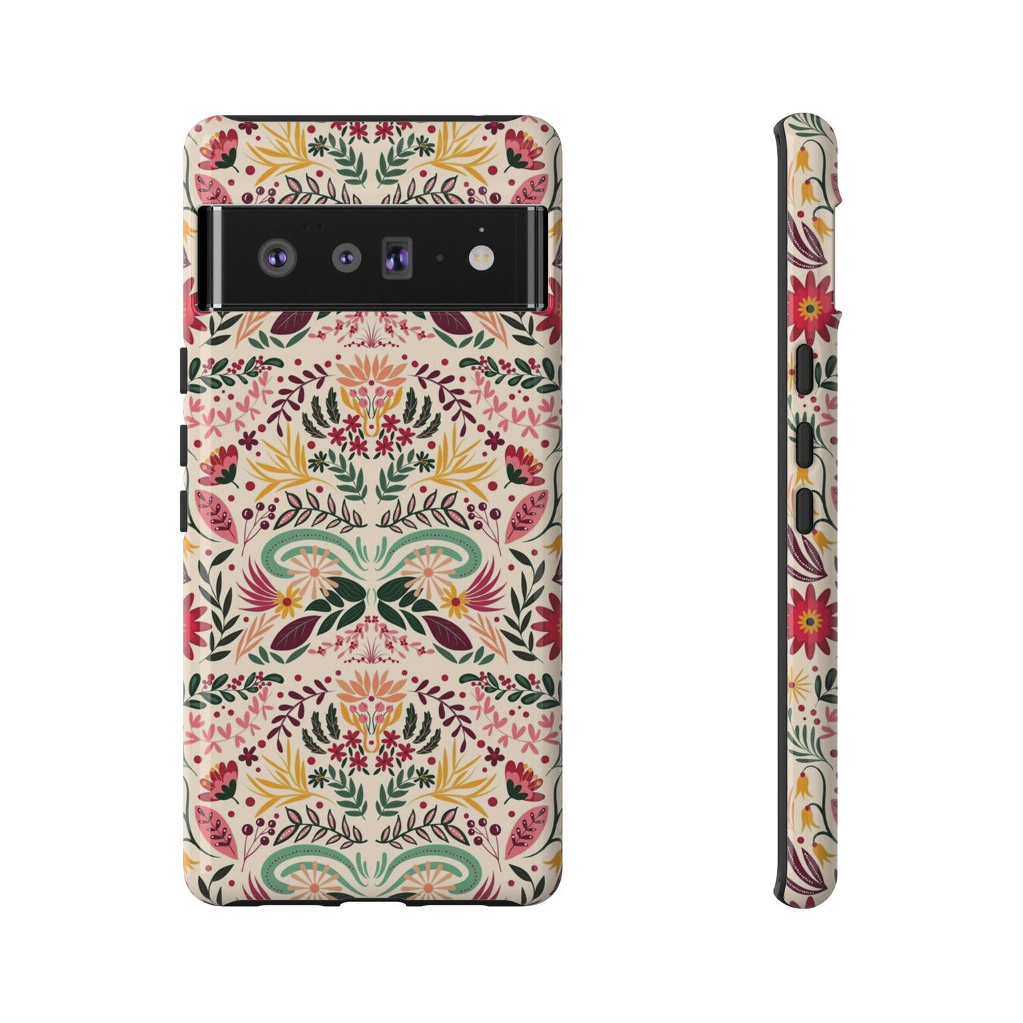 Bright Floral Wallpaper Phone Case | iPhone 15 Plus/ Pro, 14, 13, 12| Google Pixel 7, Pro, 5| Samsung Galaxy S23 All Major Phone Models