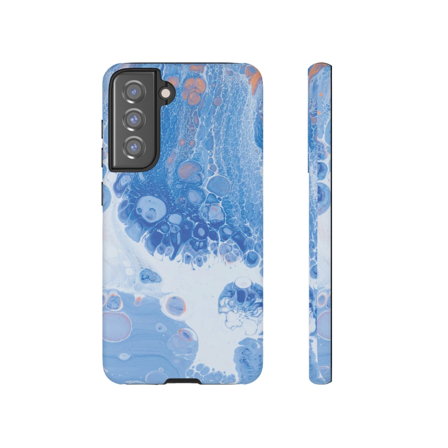 Blue and White Resin Inspired Phone Case |iPhone 15 Plus/ Pro, 14, 13, 12| Google Pixel 7, Pro, 5| Samsung Galaxy S23 All Major Phone Models