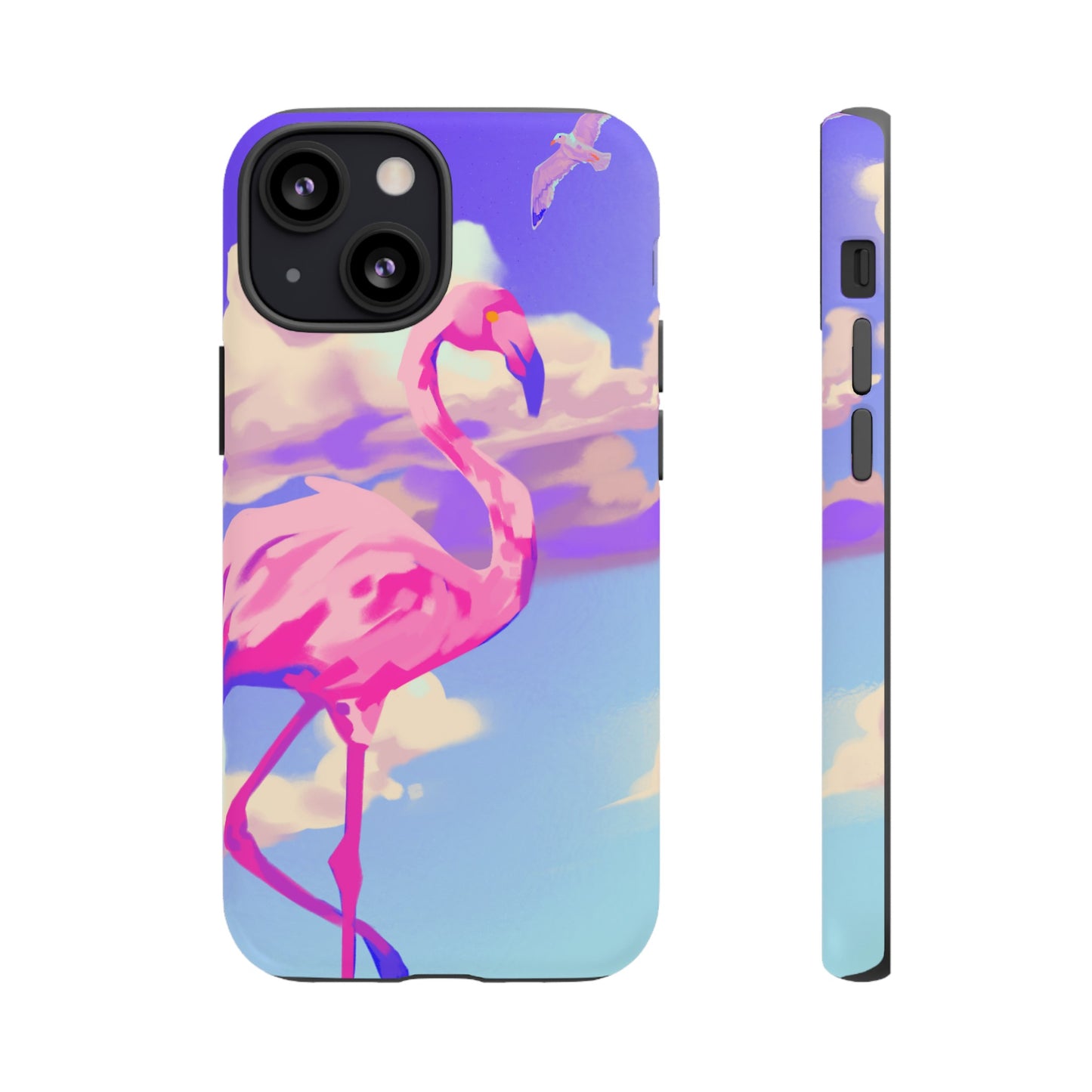 Flamingo In The Clouds Phone Case | iPhone 15 Plus/ Pro, 14, 13, 12| Google Pixel 7, Pro, 5| Samsung Galaxy S23 All Major Phone Models