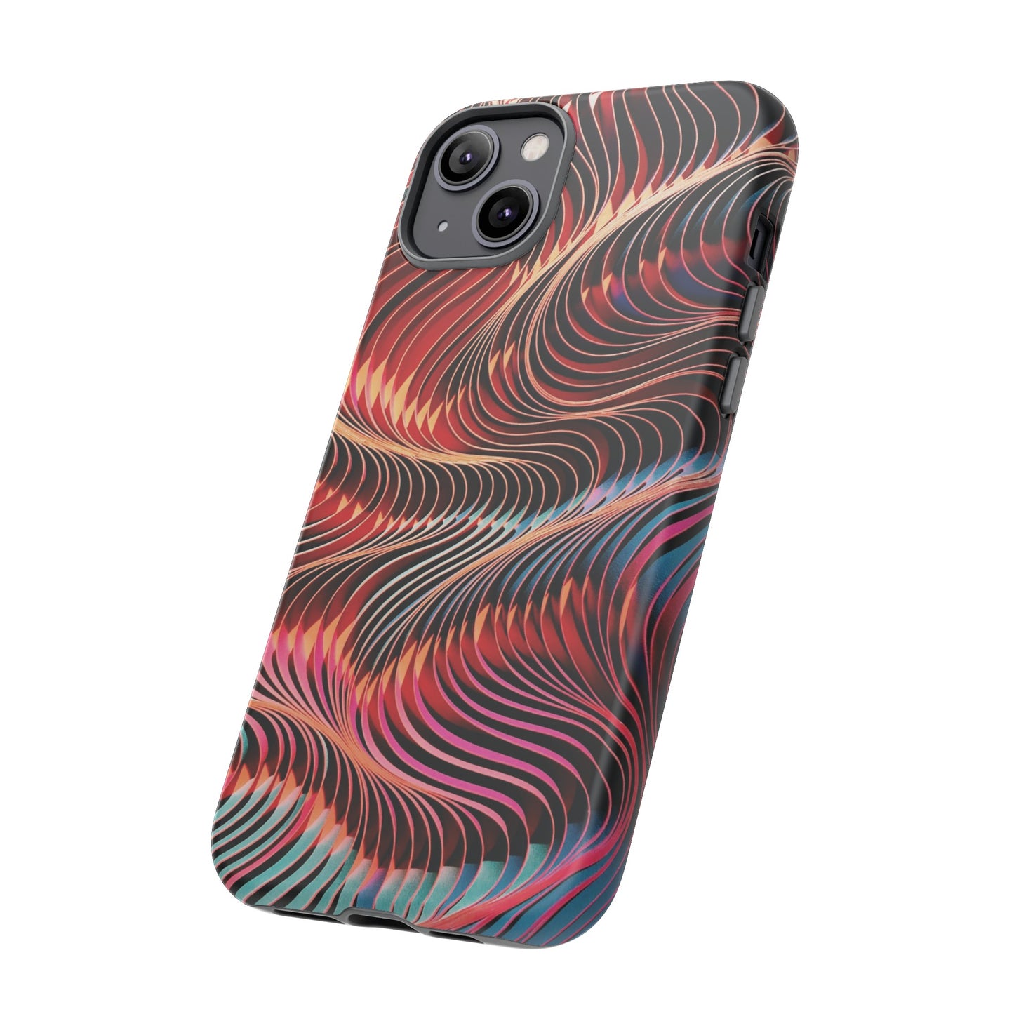 Wavy Crimson Abstract Wallpaper Phone Case|iPhone 15 Plus/ Pro, 14, 13, 12|Google Pixel 7, Pro, 5| Samsung Galaxy S23 All Major Phone Models