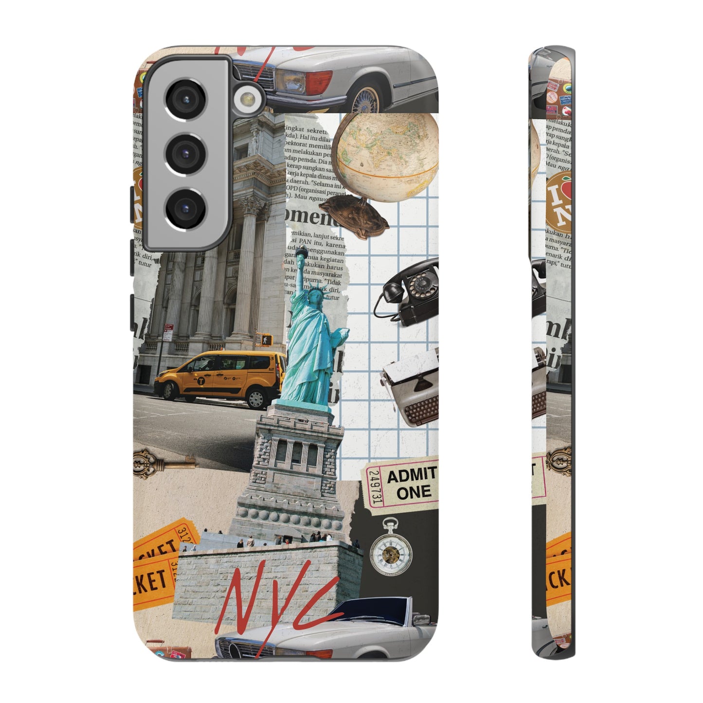 New York City Collage Wallpaper Phone Case | iPhone 15 Plus/ Pro, 14, 13, 12| Google Pixel 7, Pro, 5| Samsung Galaxy S23 All Major Phone Models