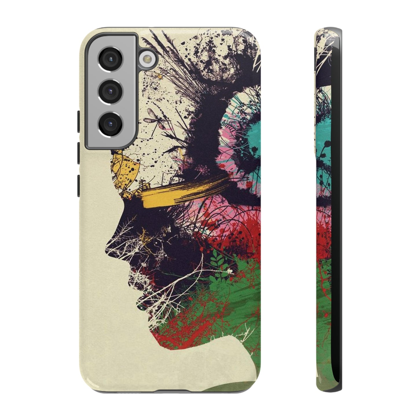 Woman’s Face Painting Wallpaper Phone Case |iPhone 15 Plus/ Pro,14, 13, 12| Google Pixel 7, Pro, 5|Samsung Galaxy S23 All Major Phone Models