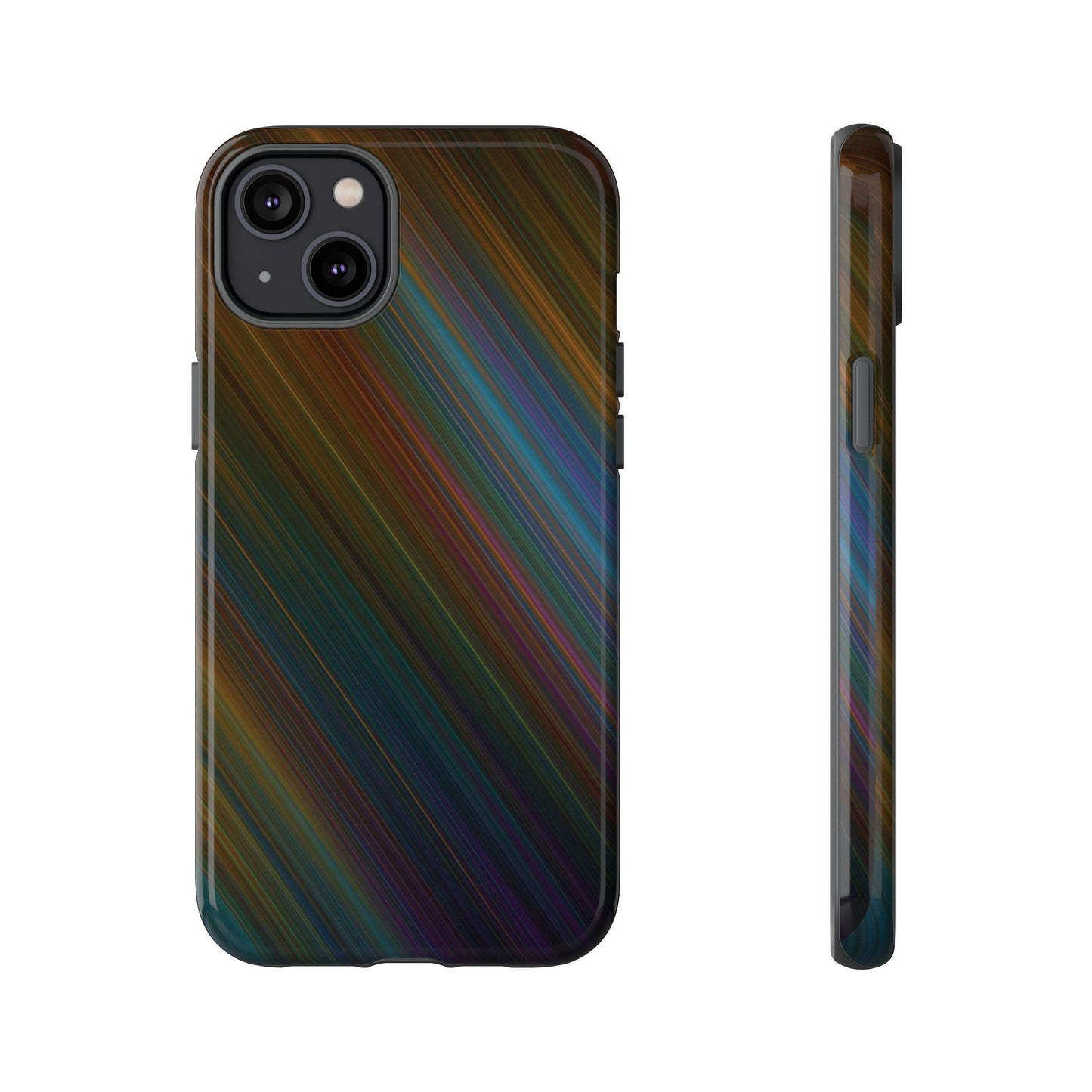 Slanted Rainbow Wallpaper Phone Case | iPhone 15 Plus/ Pro, 14, 13, 12| Google Pixel 7, Pro, 5| Samsung Galaxy S23 All Major Phone Models