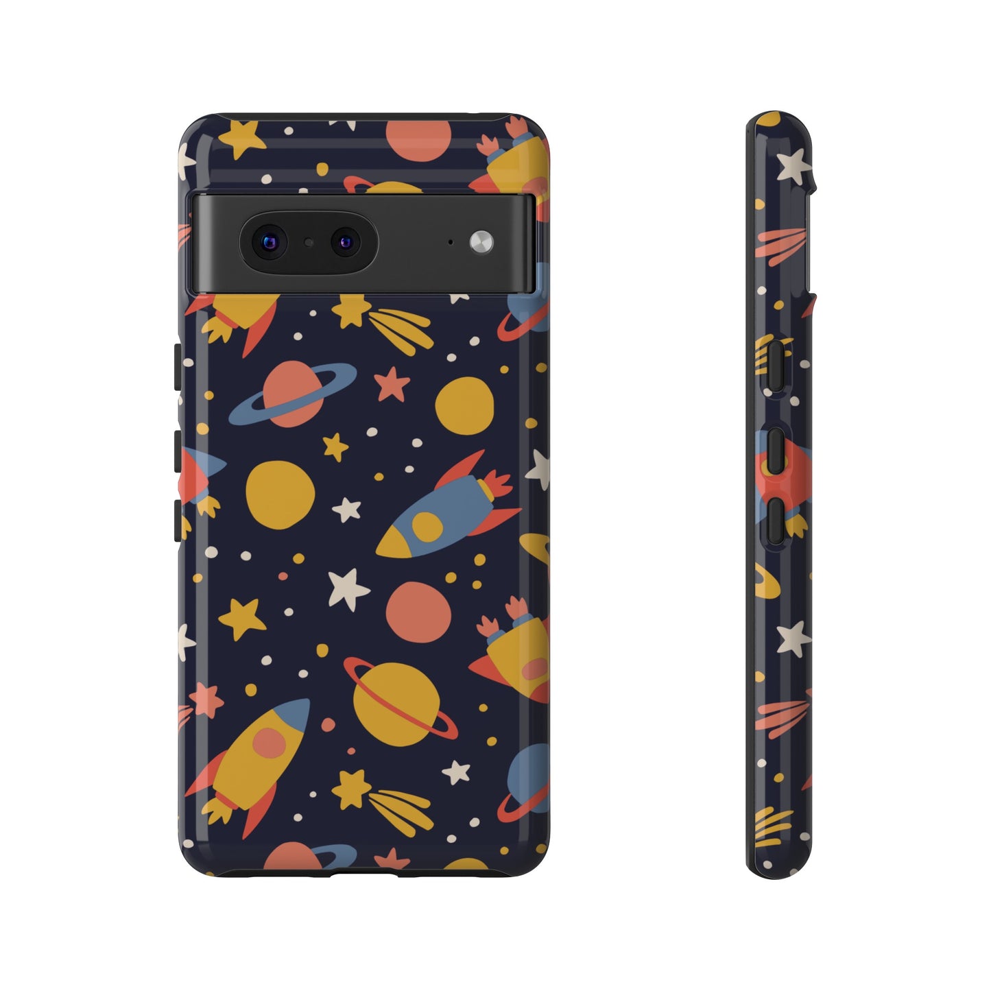 Cartoon Space Wallpaper Phone Case | iPhone 15 Plus/ Pro, 14, 13, 12| Google Pixel 7, Pro, 5| Samsung Galaxy S23 All Major Phone Models