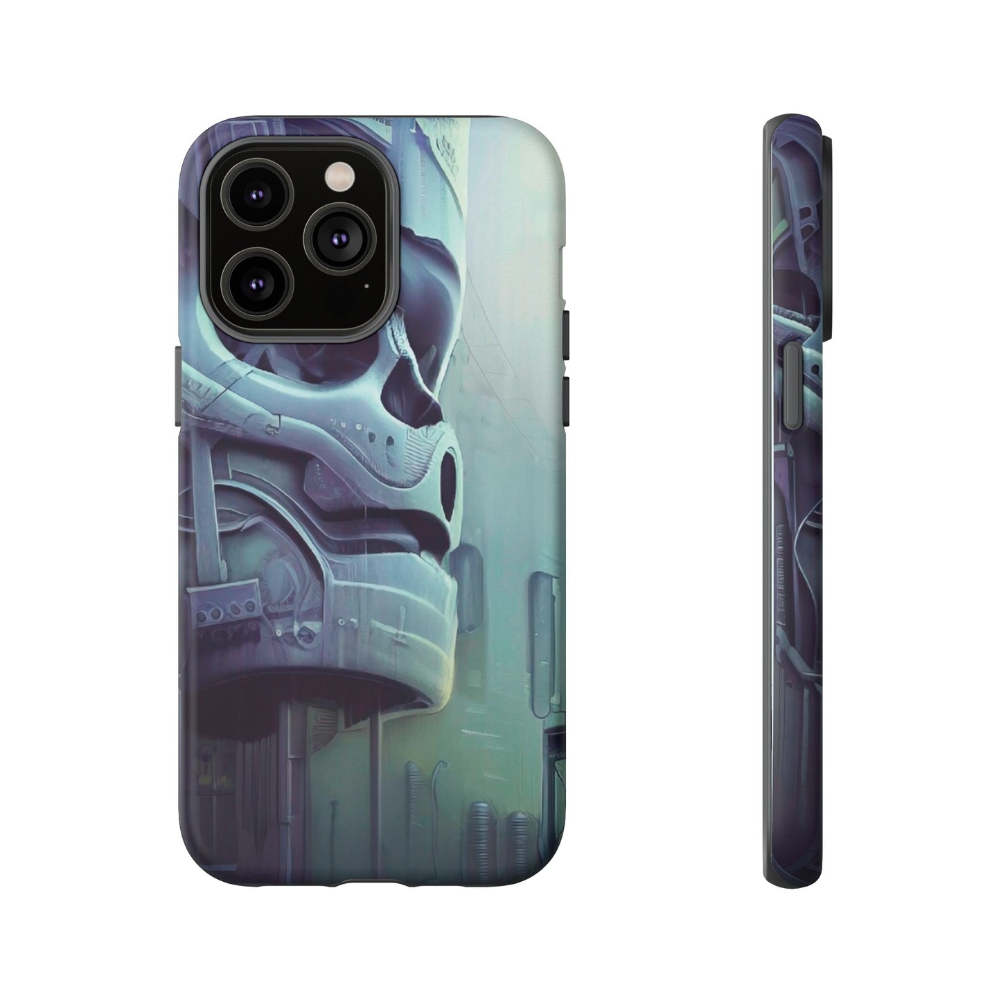 Sci-Fi Skull Wallpaper Phone Case | iPhone 15 Plus/ Pro, 14, 13, 12| Google Pixel 7, Pro, 5| Samsung Galaxy S23 All Major Phone Models