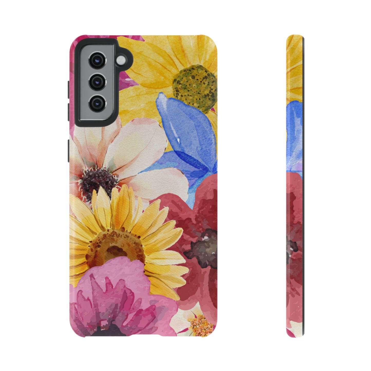 Overlapping Flowers Wallpaper Phone Case | iPhone 15 Plus/ Pro, 14, 13, 12| Google Pixel 7, Pro, 5| Samsung Galaxy S23 All Major Phone Models