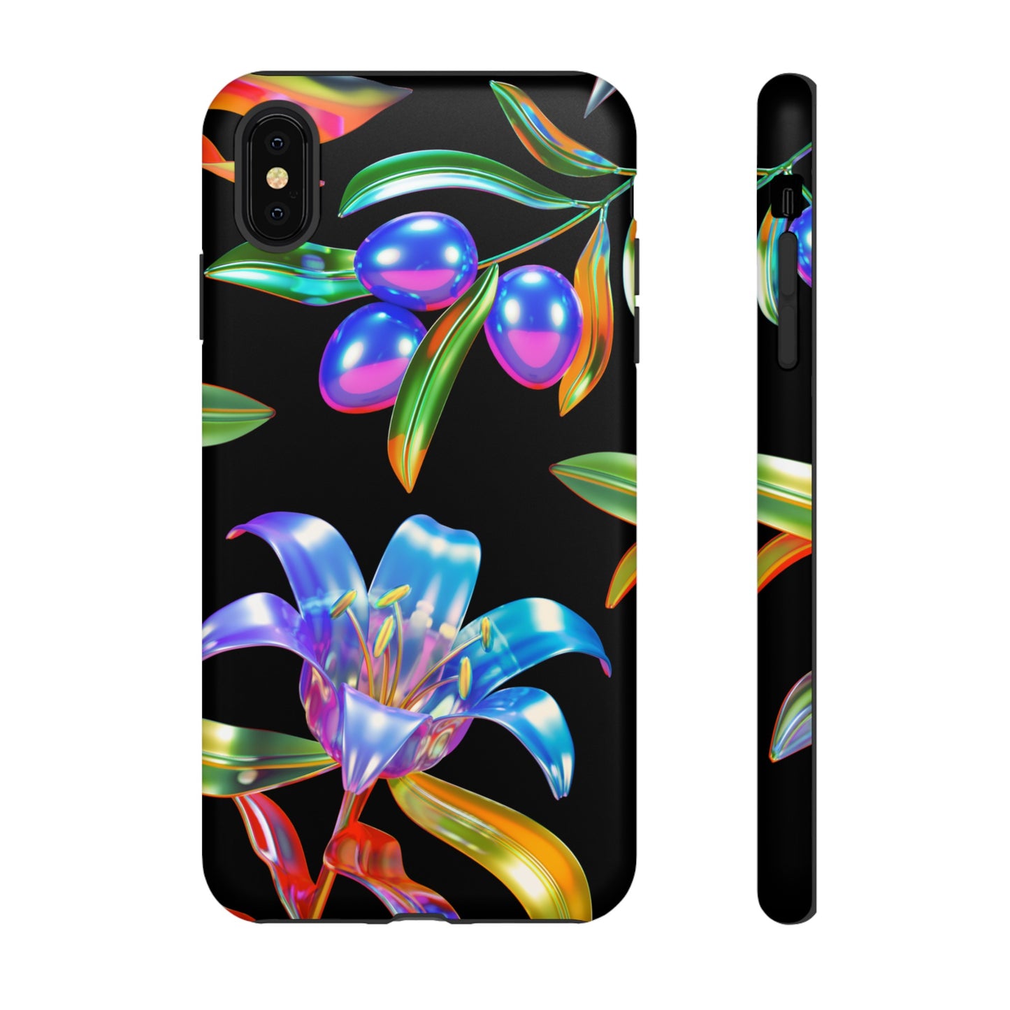 Metallic Flowers Phone Case | iPhone 15 Plus/ Pro, 14, 13, 12| Google Pixel 7, Pro, 5| Samsung Galaxy S23 All Major Phone Models