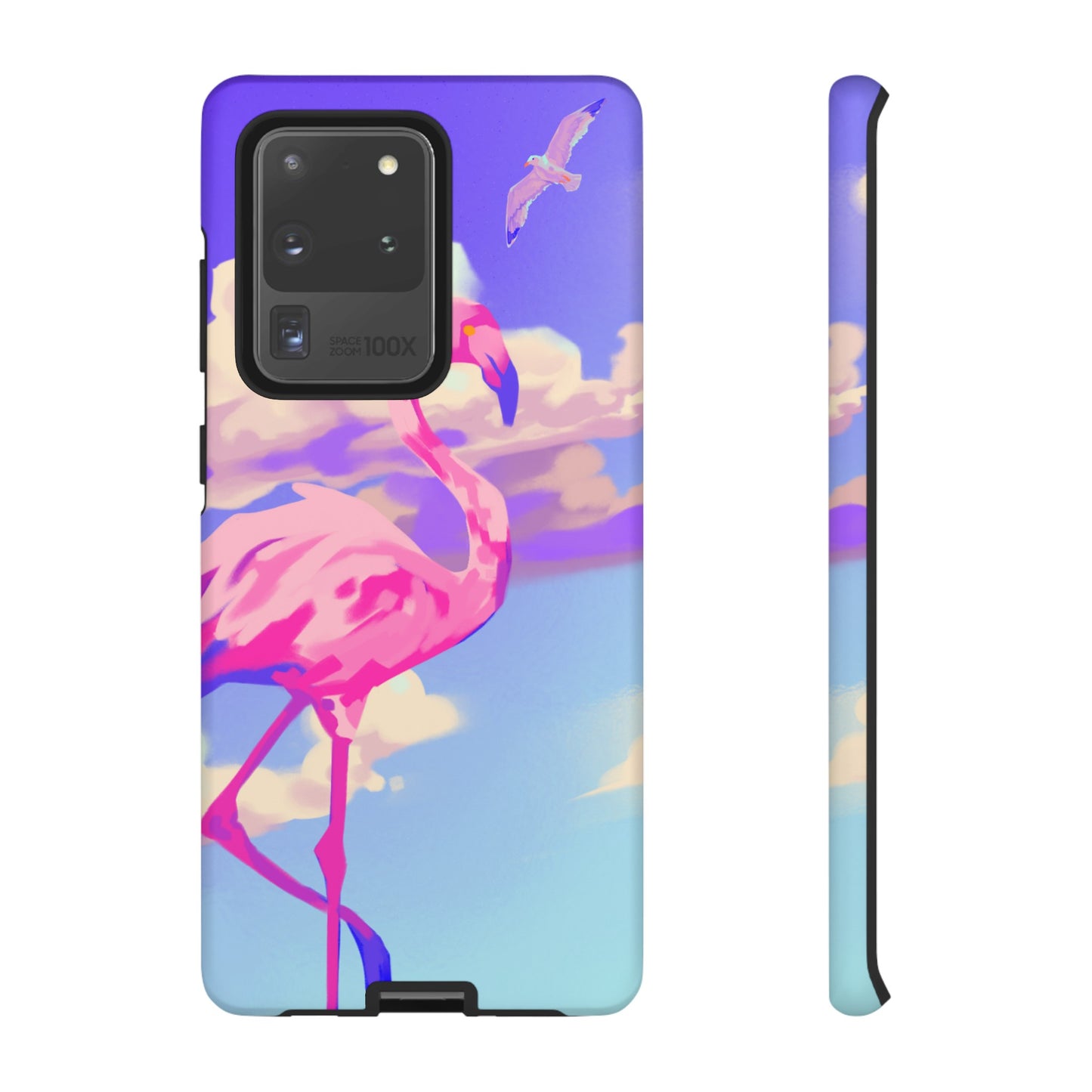 Flamingo In The Clouds Phone Case | iPhone 15 Plus/ Pro, 14, 13, 12| Google Pixel 7, Pro, 5| Samsung Galaxy S23 All Major Phone Models