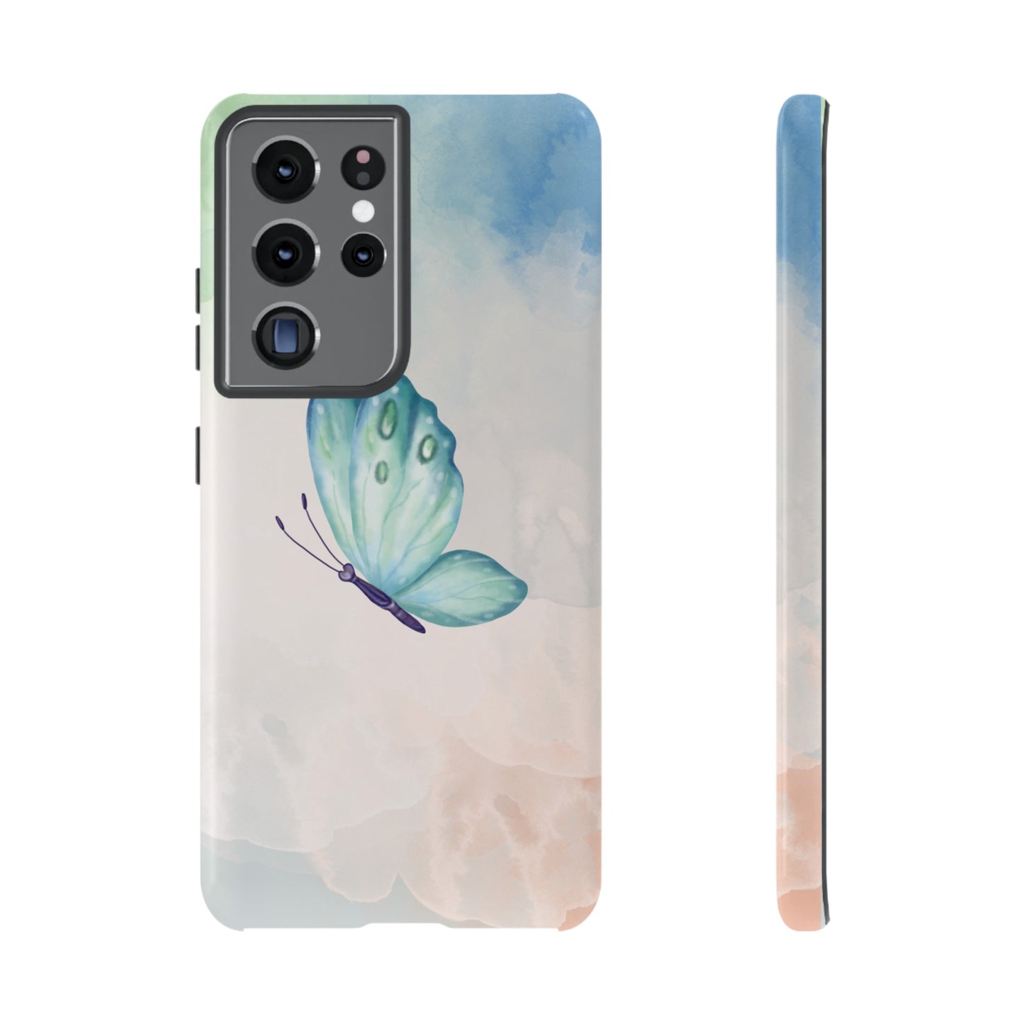 Blue Butterfly Wallpaper Phone Case  | iPhone 15 Plus/ Pro, 14, 13, 12| Google Pixel 7, Pro, 5| Samsung Galaxy S23 All Major Phone Models