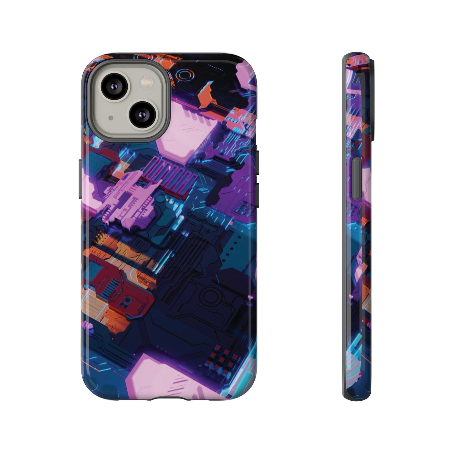 Purple Circuit Board Wallpaper Phone Case | iPhone 15 Plus/ Pro, 14, 13, 12| Google Pixel 7, Pro, 5| Samsung Galaxy S23 All Major Phone Models