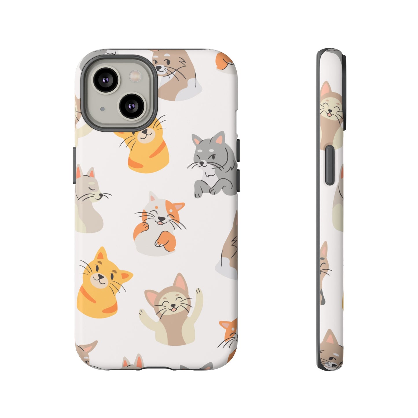 Adorable Cats Wallpaper Phone Case | iPhone 15 Plus/ Pro, 14, 13, 12| Google Pixel 7, Pro, 5| Samsung Galaxy S23 All Major Phone Models