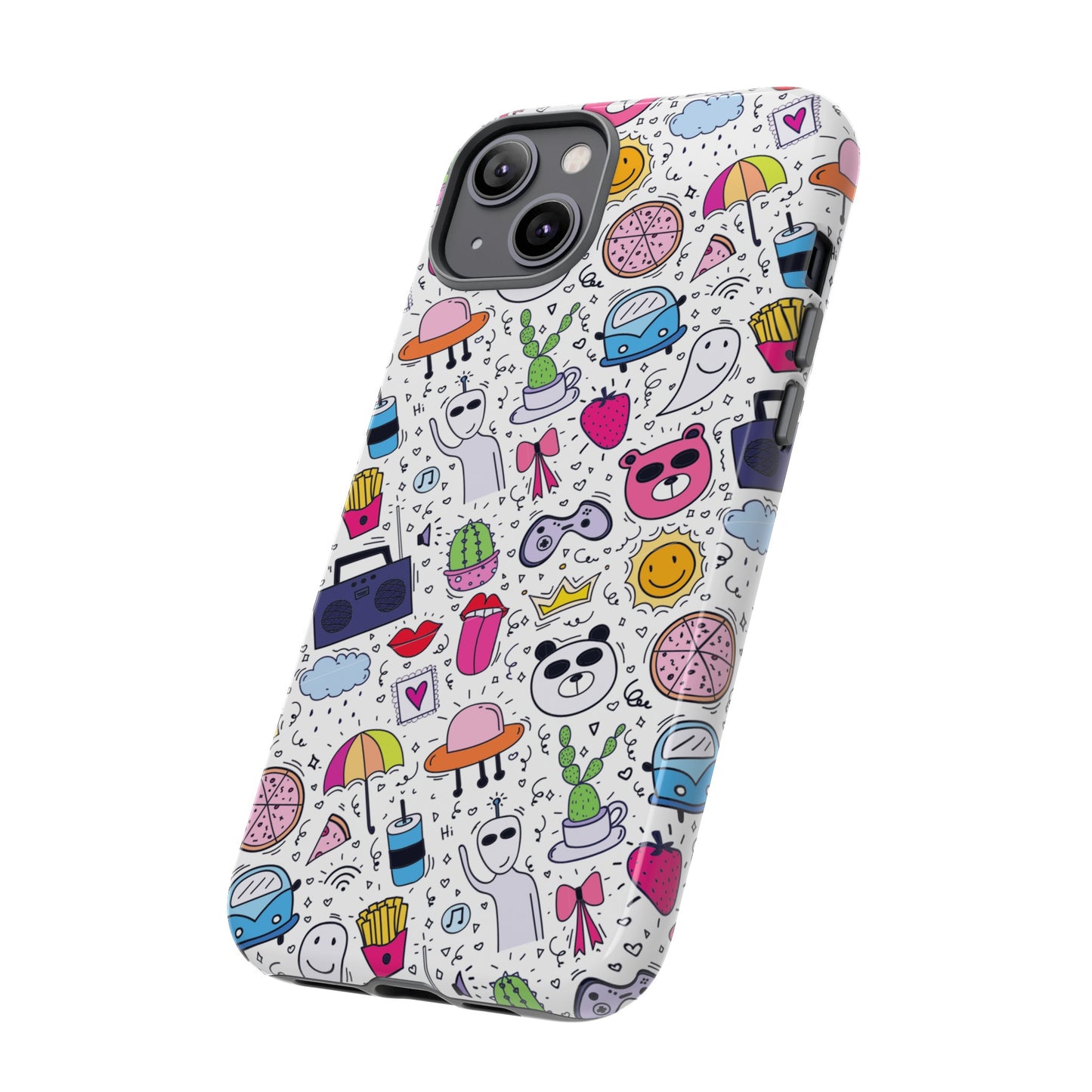 Cartoon Collage Phone Case | iPhone 15 Plus/ Pro, 14, 13, 12| Google Pixel 7, Pro, 5| Samsung Galaxy S23 All Major Phone Models