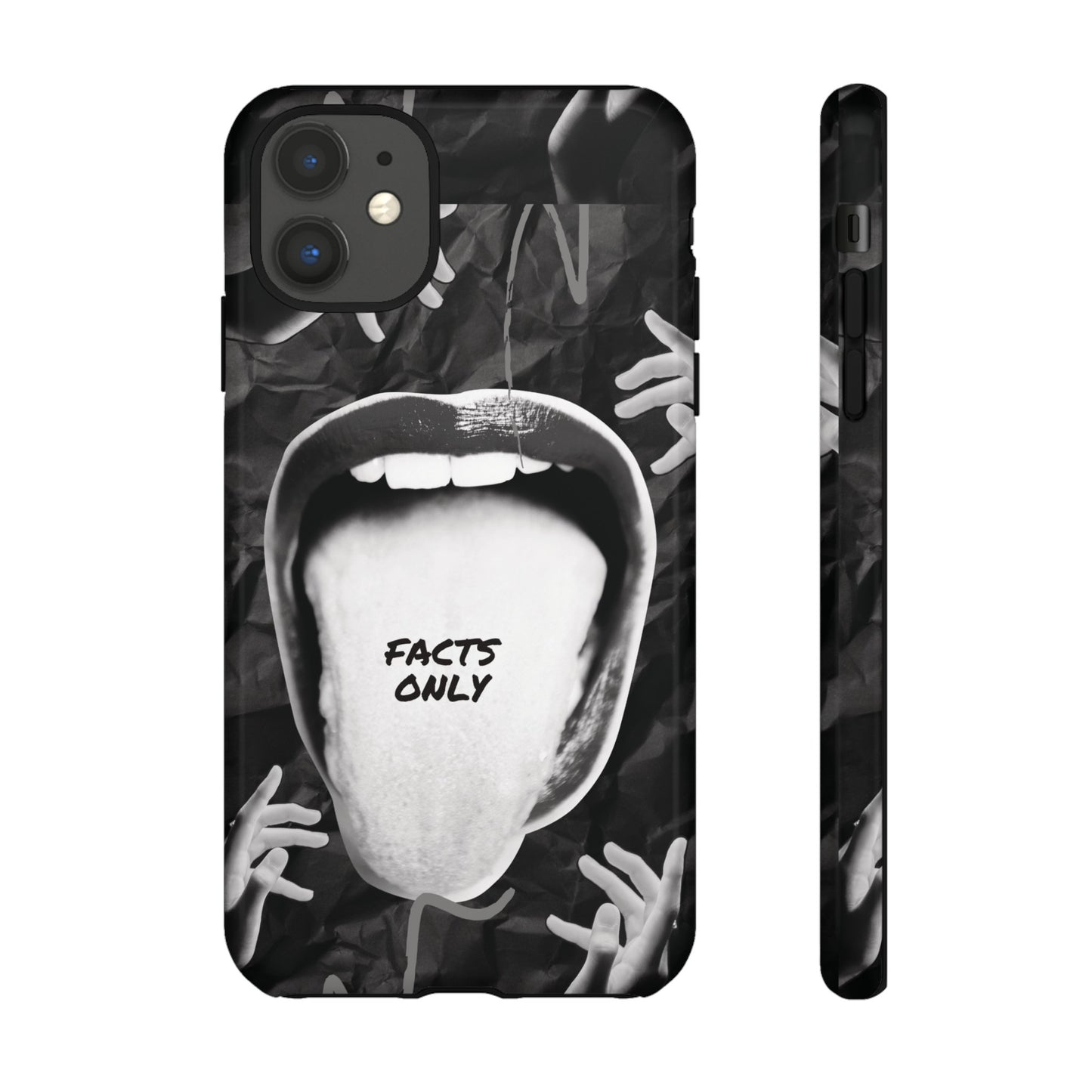 Facts Only Wallpaper Phone Case | iPhone 15 Plus/ Pro, 14, 13, 12| Google Pixel 7, Pro, 5| Samsung Galaxy S23 All Major Phone Models