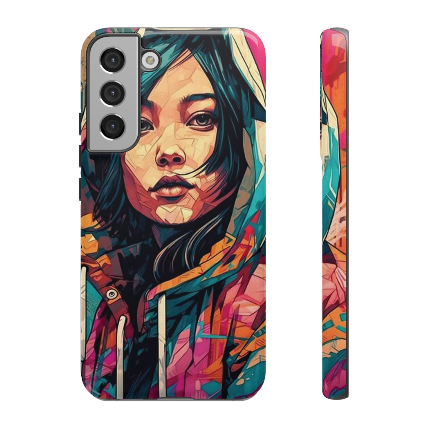 Girl Painting Wallpaper Phone Case | iPhone 15 Plus/ Pro, 14, 13, 12| Google Pixel 7, Pro, 5| Samsung Galaxy S23 All Major Phone Models