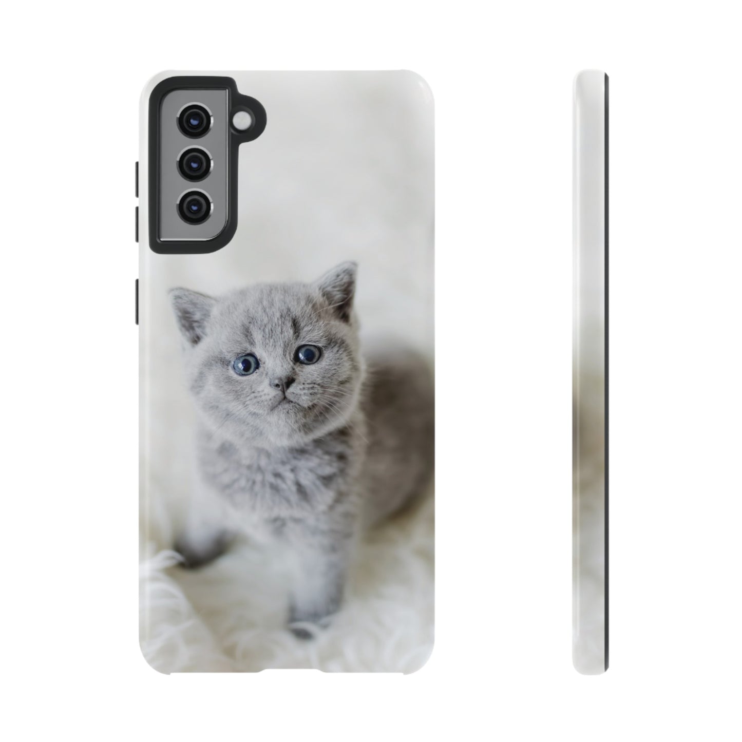 Grey Kitten Wallpaper Phone Case | iPhone 15 Plus/ Pro, 14, 13, 12| Google Pixel 7, Pro, 5| Samsung Galaxy S23 All Major Phone Models