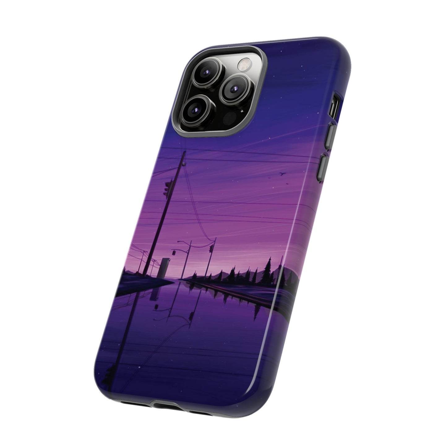 Purple Night Sky Wallpaper Phone Case | iPhone 15 Plus/ Pro, 14, 13, 12| Google Pixel 7, Pro, 5| Samsung Galaxy S23 All Major Phone Models