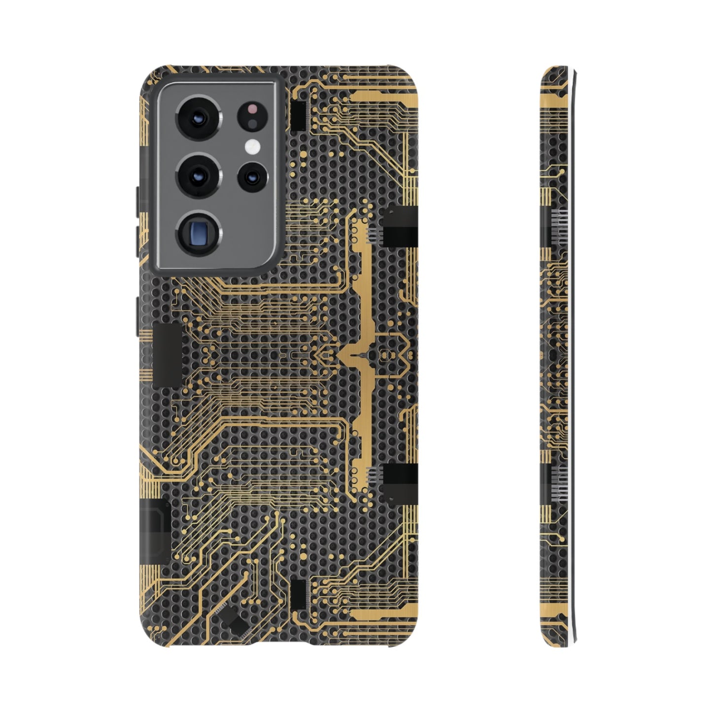 Golden Circuit Board Wallpaper Phone Case | iPhone 15 Plus/ Pro, 14, 13, 12| Google Pixel 7, Pro, 5| Samsung Galaxy S23 All Major Phone Models