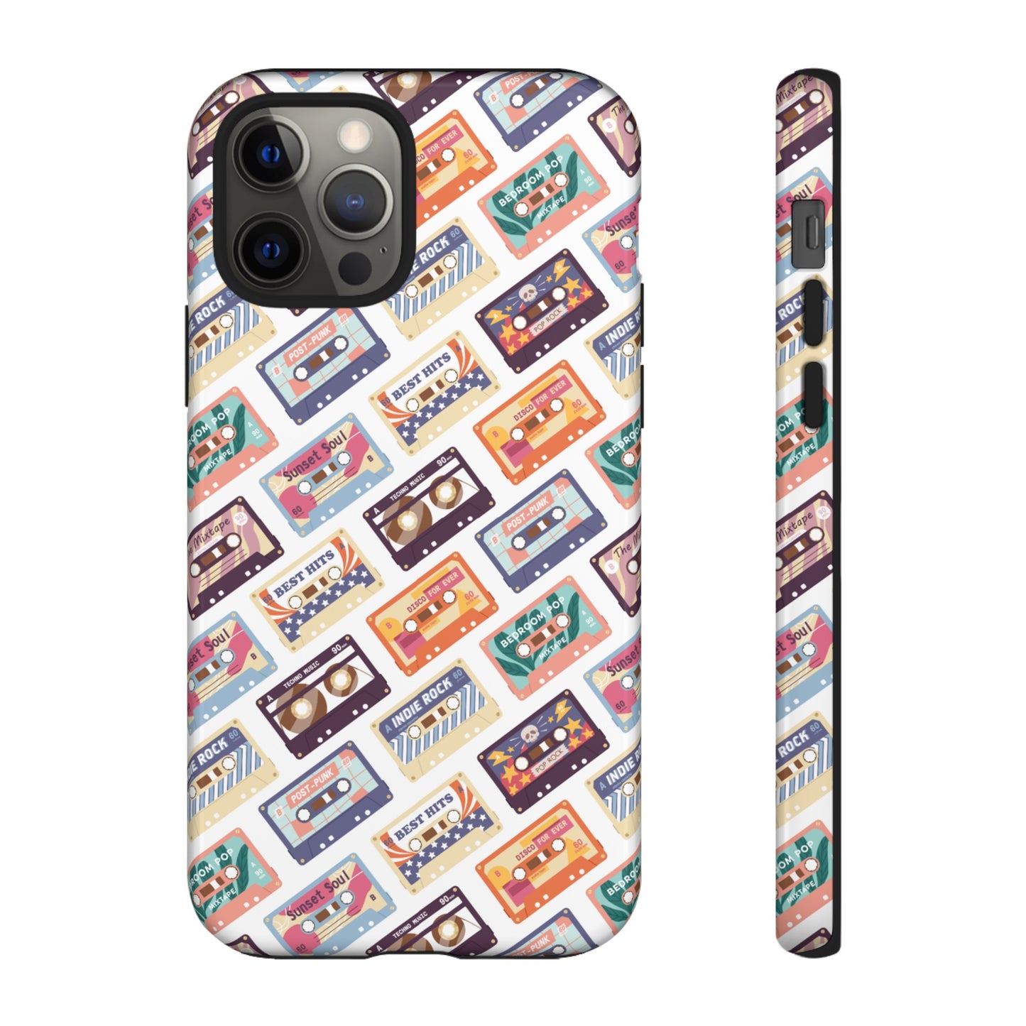 Retro Cassettes Phone Case | iPhone 15 Plus/ Pro, 14, 13, 12| Google Pixel 7, Pro, 5| Samsung Galaxy S23 All Major Phone Models