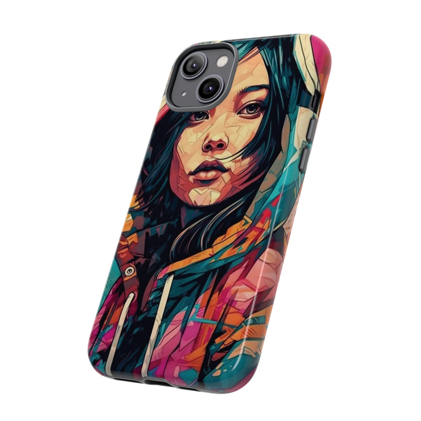 Girl Painting Wallpaper Phone Case | iPhone 15 Plus/ Pro, 14, 13, 12| Google Pixel 7, Pro, 5| Samsung Galaxy S23 All Major Phone Models