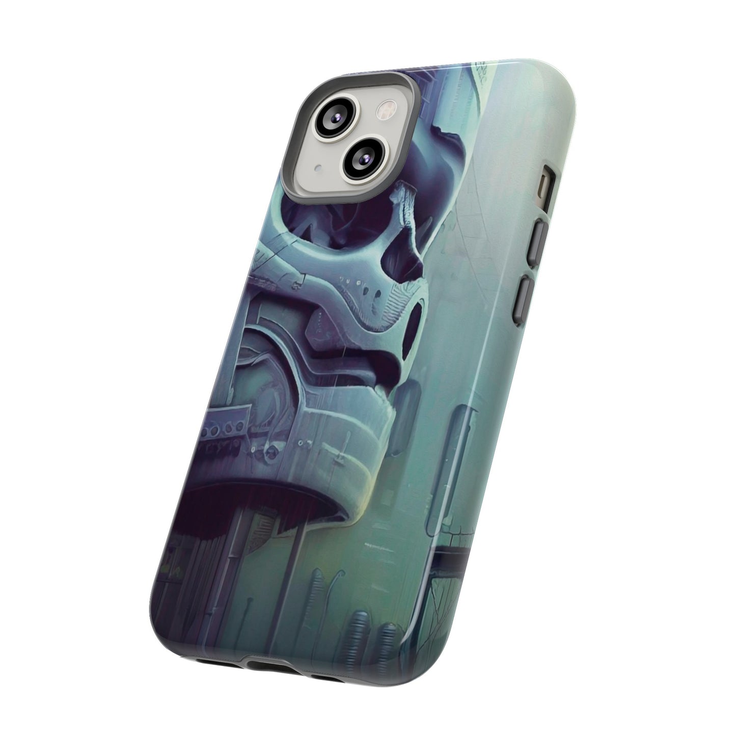 Sci-Fi Skull Wallpaper Phone Case | iPhone 15 Plus/ Pro, 14, 13, 12| Google Pixel 7, Pro, 5| Samsung Galaxy S23 All Major Phone Models