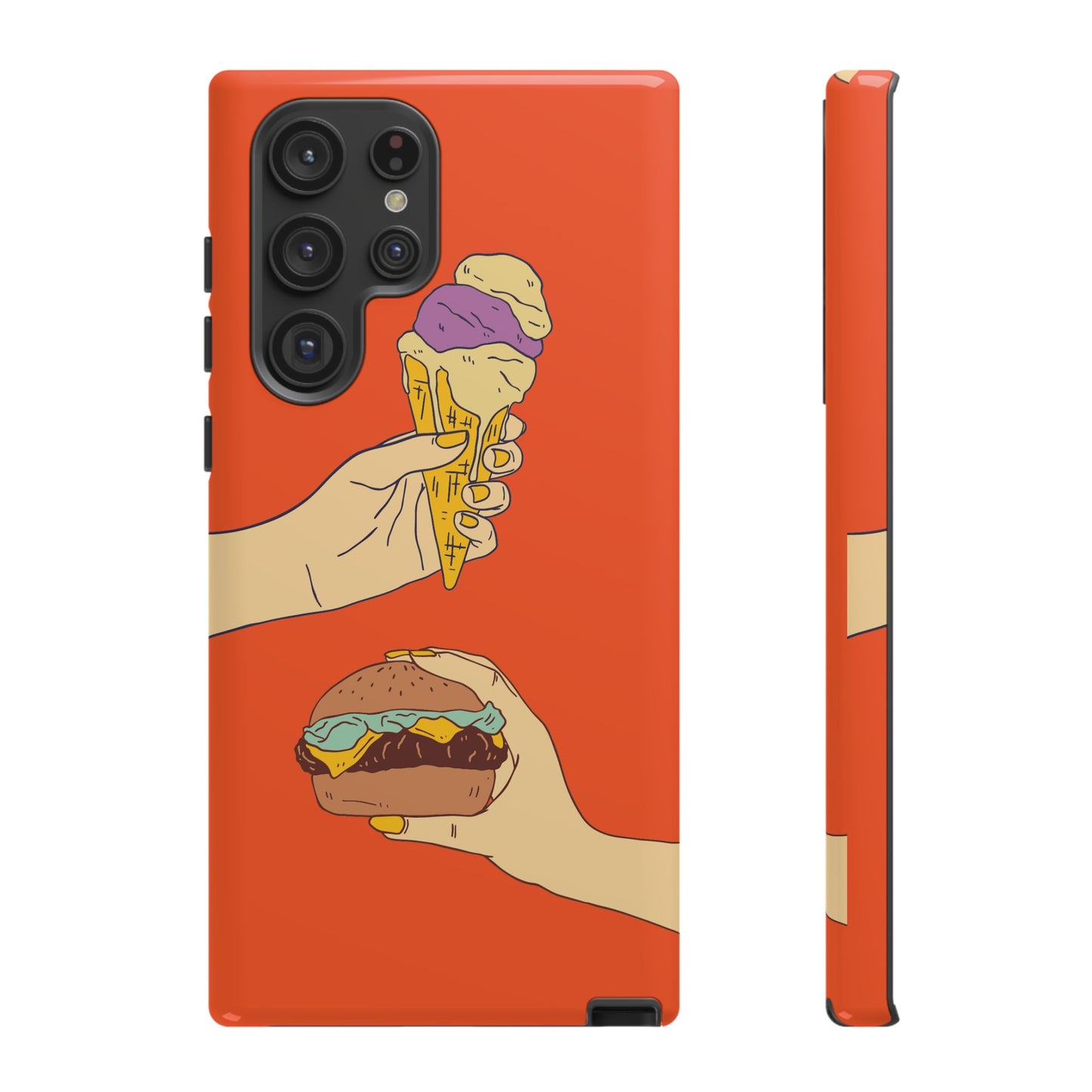 IceCream Or Hamburger? Phone Case | iPhone 15 Plus/ Pro, 14, 13, 12| Google Pixel 7, Pro, 5| Samsung Galaxy S23 All Major Phone Models