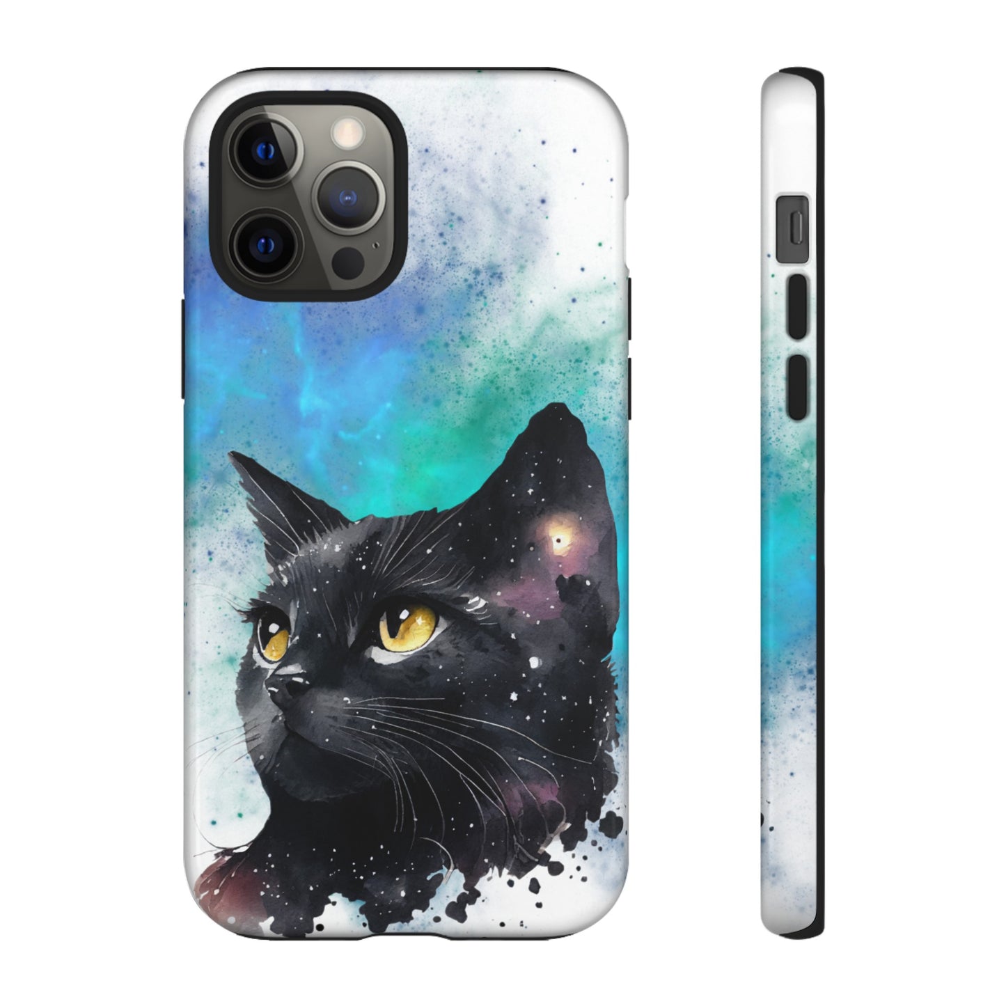 Cosmic Black Cat Phone Case | iPhone 15 Plus/ Pro, 14, 13, 12| Google Pixel 7, Pro, 5| Samsung Galaxy S23 All Major Phone Models