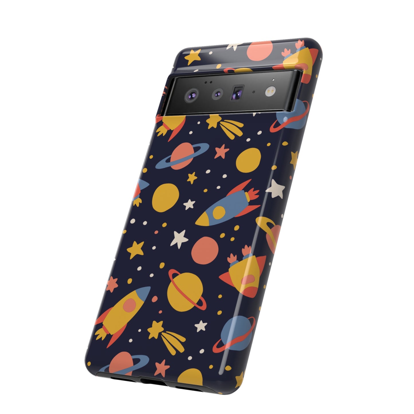 Cartoon Space Wallpaper Phone Case | iPhone 15 Plus/ Pro, 14, 13, 12| Google Pixel 7, Pro, 5| Samsung Galaxy S23 All Major Phone Models